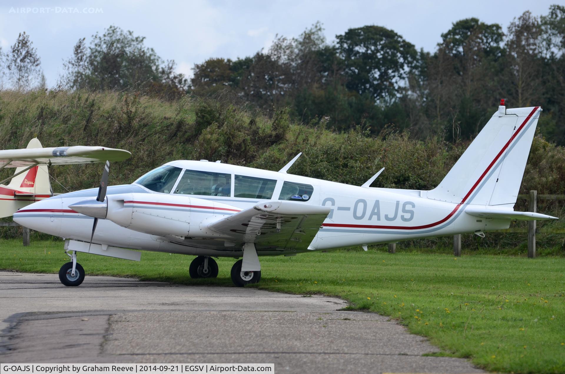 G-OAJS, 1970 Piper PA-39 Twin Comanche C/R C/N 39-15, Parked at Old Buckenham.