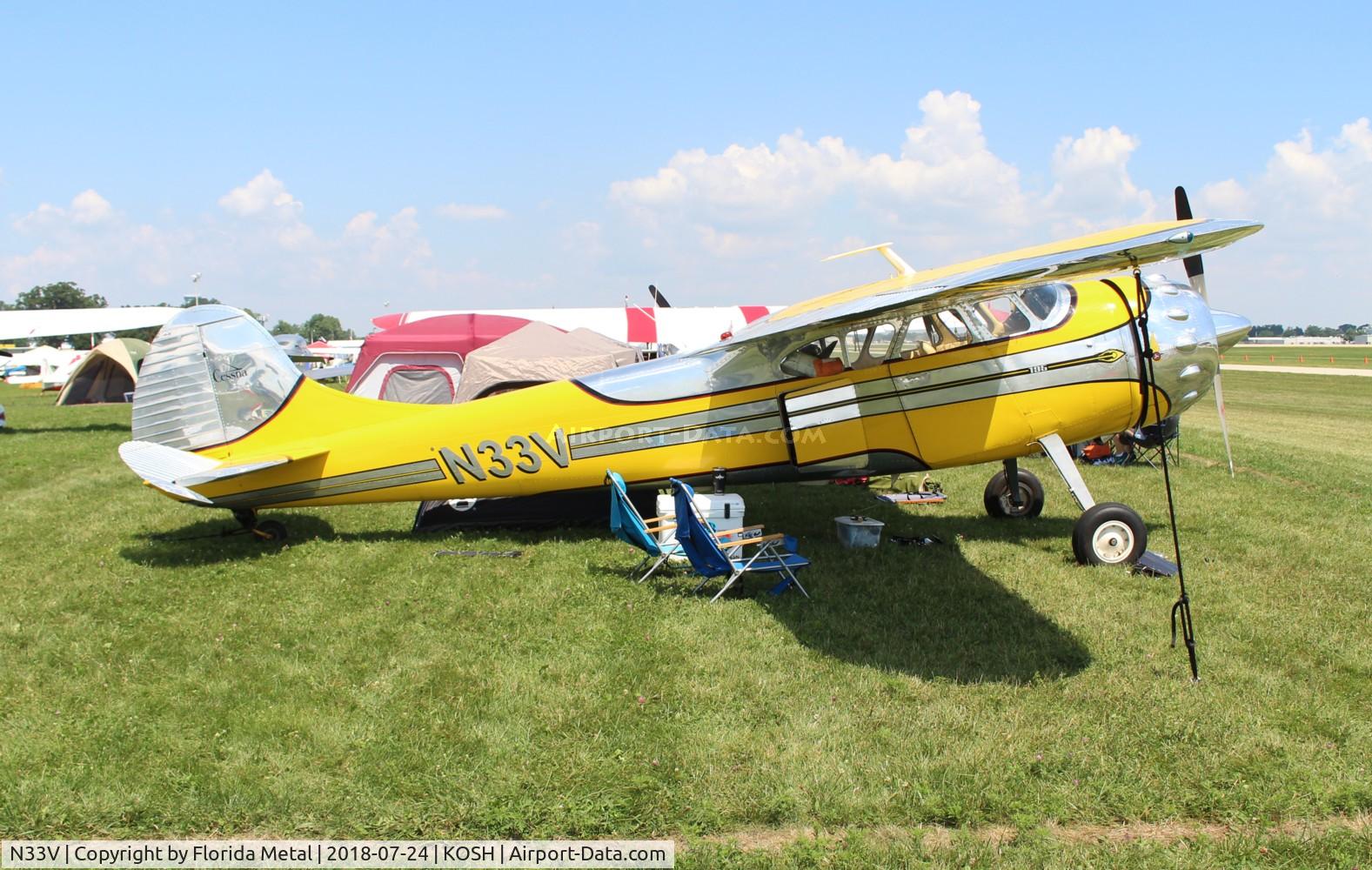 N33V, 1948 Cessna 195 C/N 7240, Air Venture 2018
