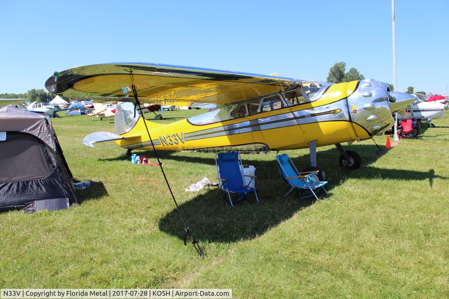N33V, 1948 Cessna 195 C/N 7240, Air Venture 2017