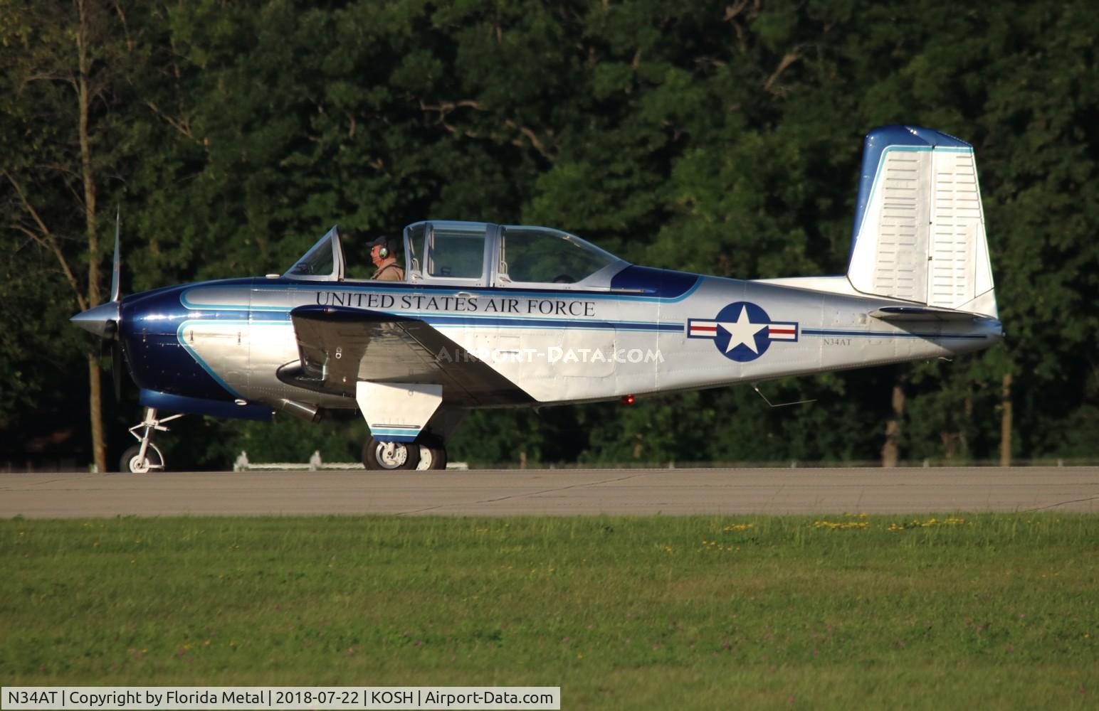 N34AT, 1957 Beech T-34A (A45) Mentor Mentor C/N G-139, Air Venture 2018