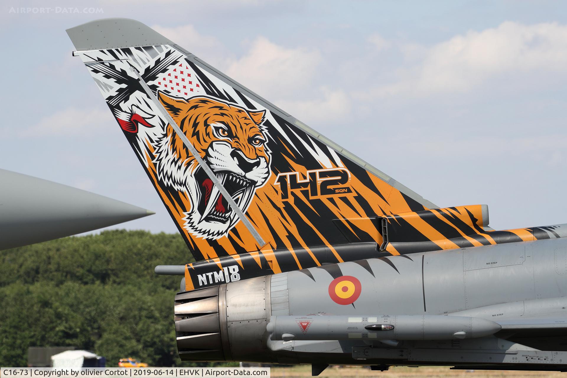 C16-73, Eurofighter EF-2000 Typhoon S C/N SS054, tiger meet markings