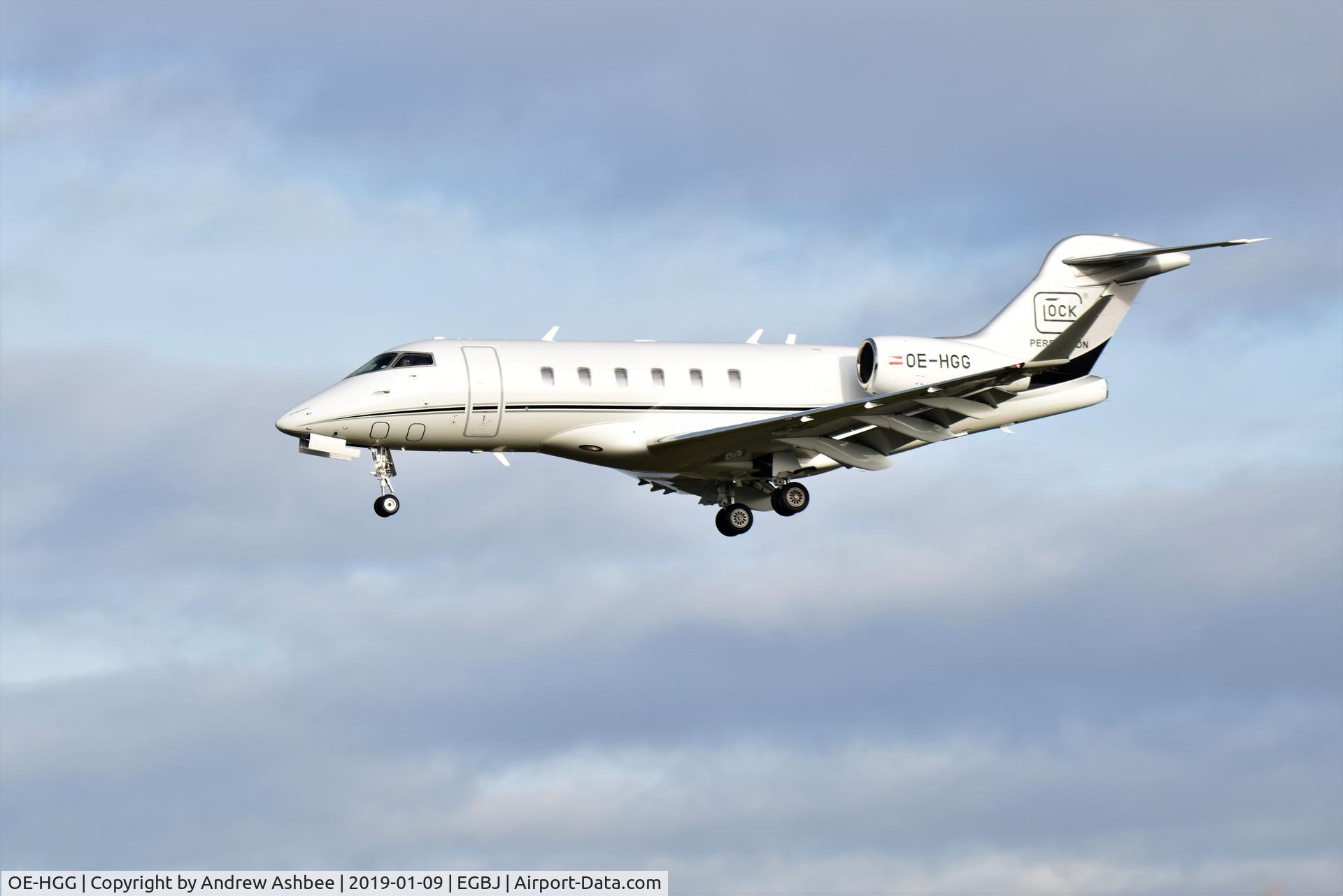 OE-HGG, 2003 Cessna 750 Citation X Citation X C/N 750-0214, OE-HGG landing at Gloucestershire Airport.