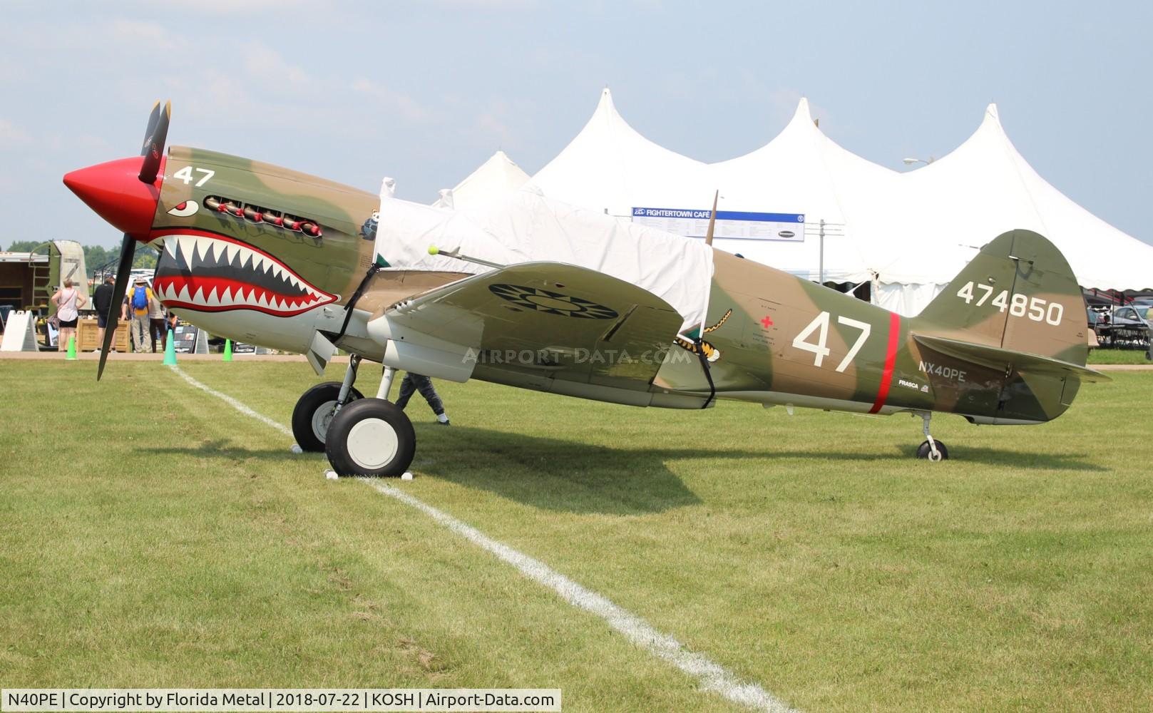 N40PE, 1942 Curtiss P-40E C/N AK905, Air Venture 2018