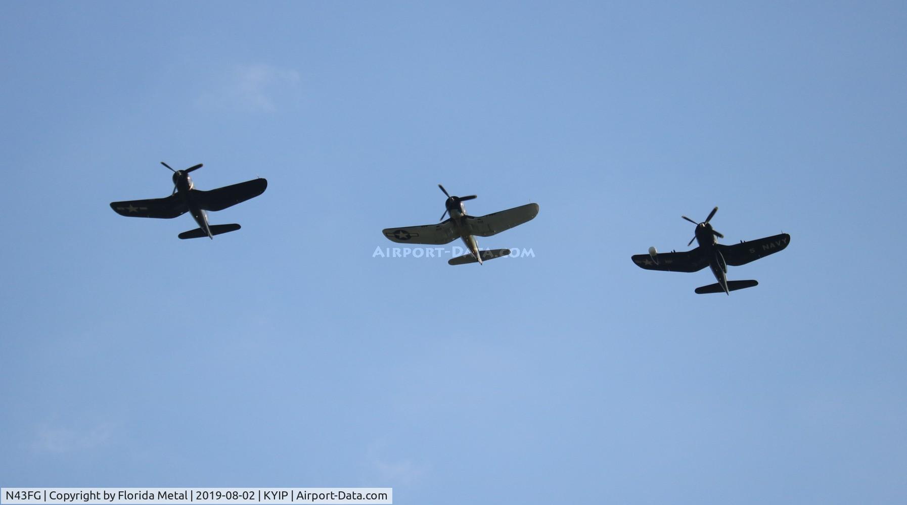 N43FG, 1945 Goodyear FG-1D Corsair C/N 2903, Thunder Over Michigan 2019