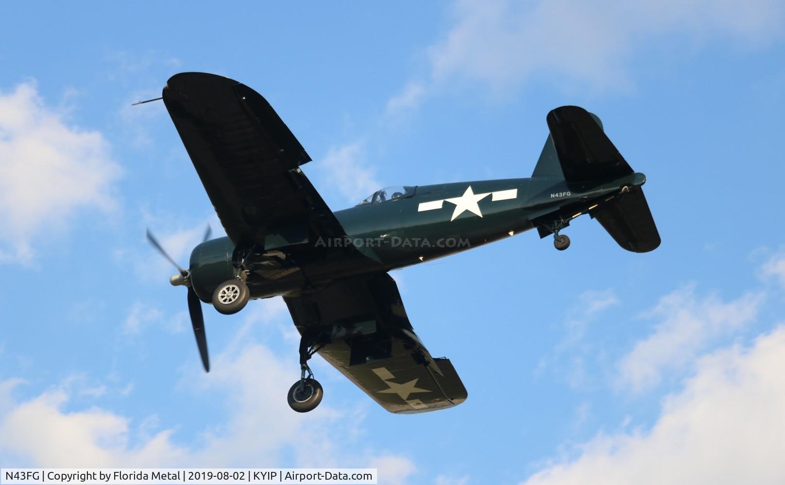 N43FG, 1945 Goodyear FG-1D Corsair C/N 2903, Thunder Over Michigan 2019