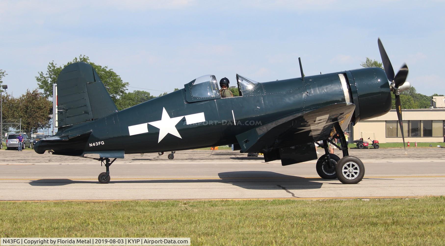 N43FG, 1945 Goodyear FG-1D Corsair C/N 2903, Thunder Over Michigan 2019