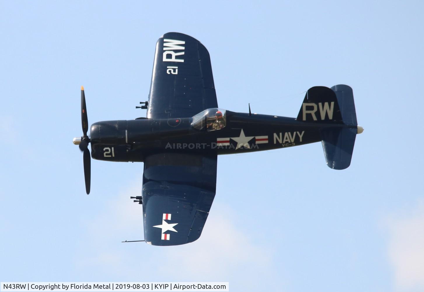 N43RW, Vought F4U-5 Corsair C/N Not found (Bu121881), Thunder Over Michigan 2019