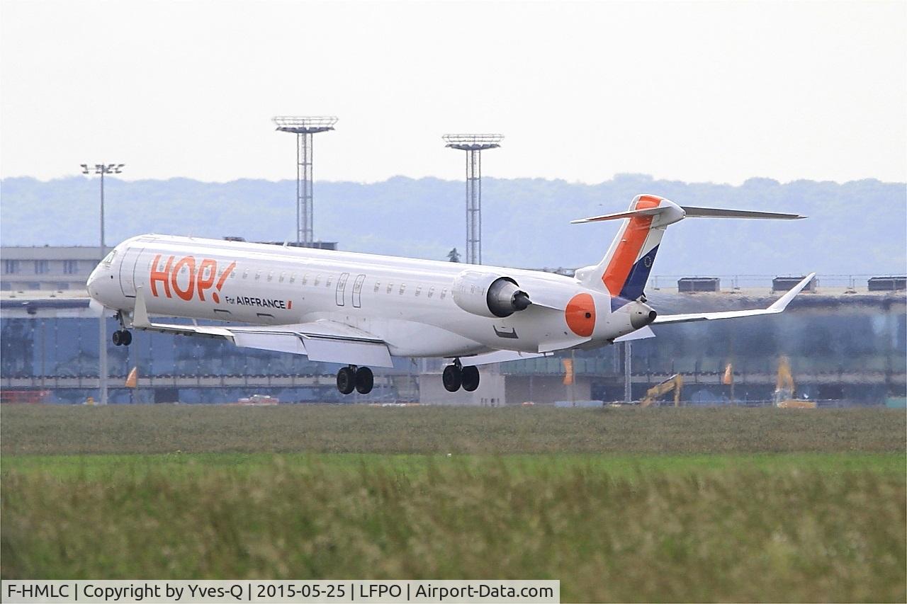 F-HMLC, 2010 Bombardier CRJ-1000EL NG (CL-600-2E25) C/N 19006, Bombardier CRJ-1000, Landing rwy 26, Paris-Orly airport (LFPO-ORY)