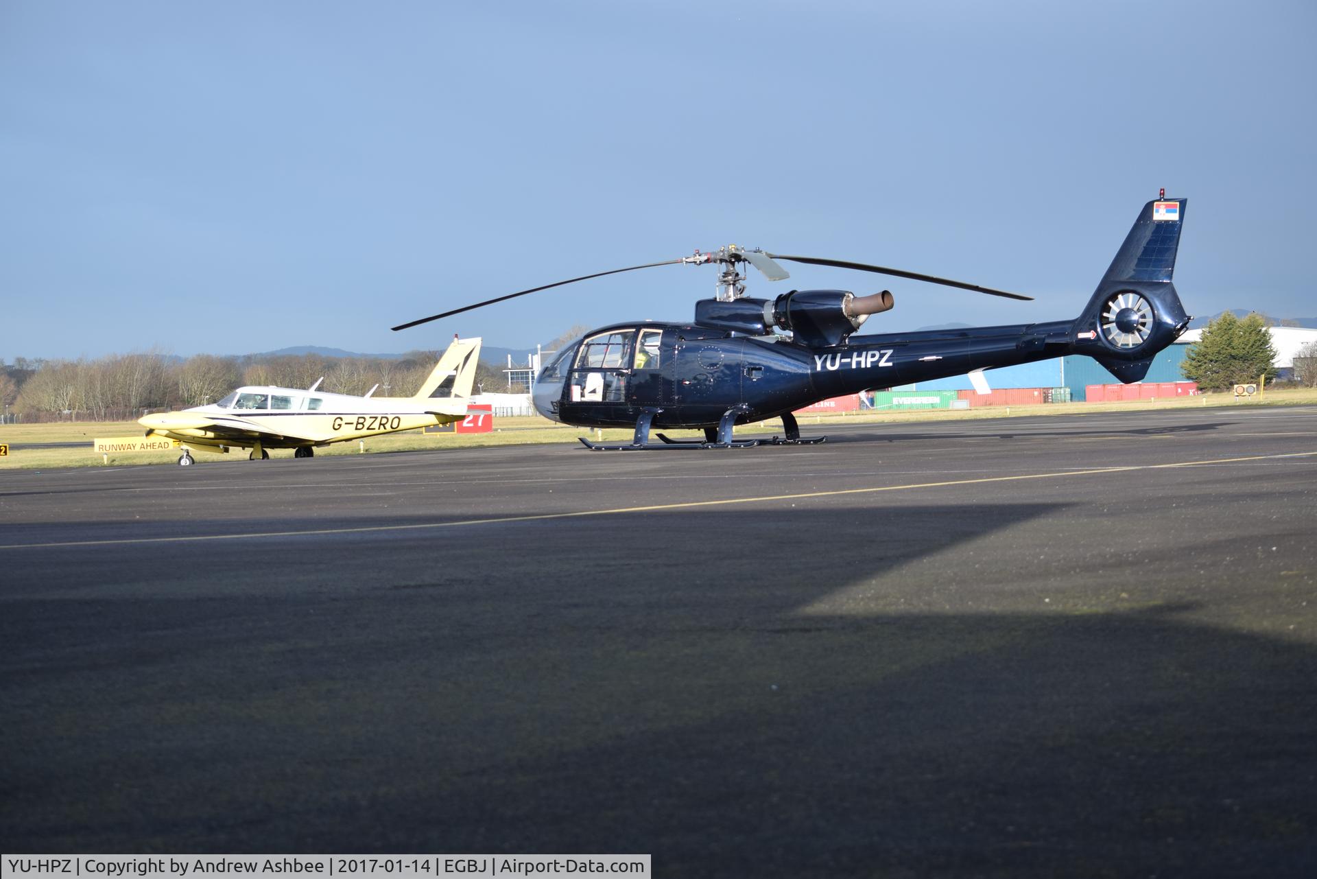 YU-HPZ, 1978 Aerospatiale SA-342J Gazelle C/N 1473, at Gloucestershire Airport.