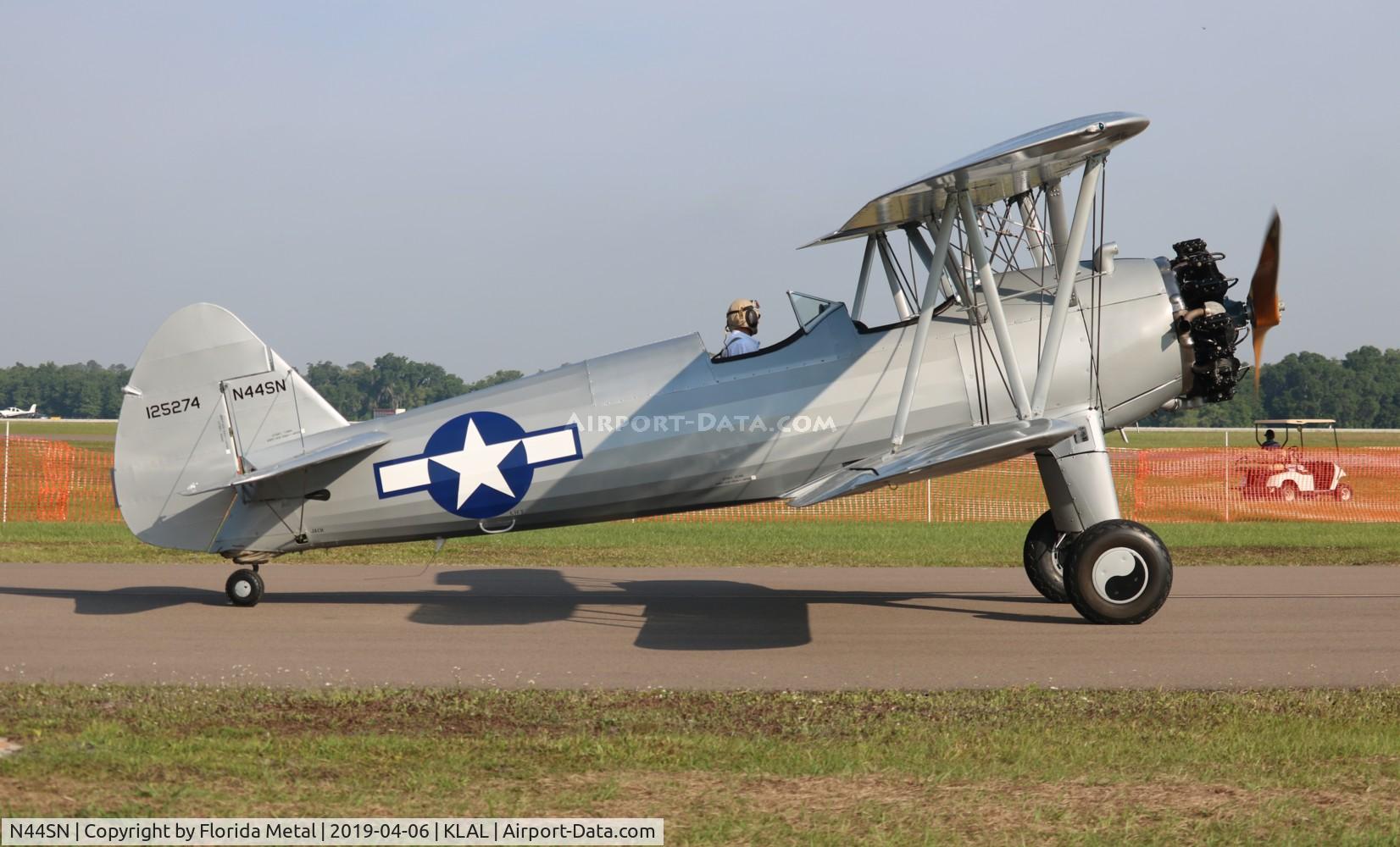 N44SN, 1941 Boeing A75N1(PT17) C/N 75-2763, Sun N Fun 2019