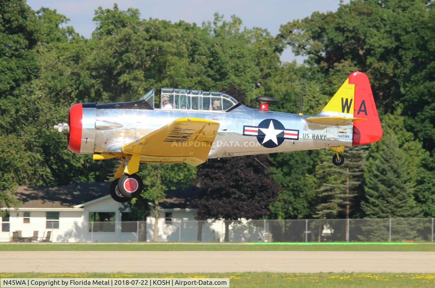 N45WA, 1943 North American SNJ-4 Texan C/N 88-11850, Air Venture 2018