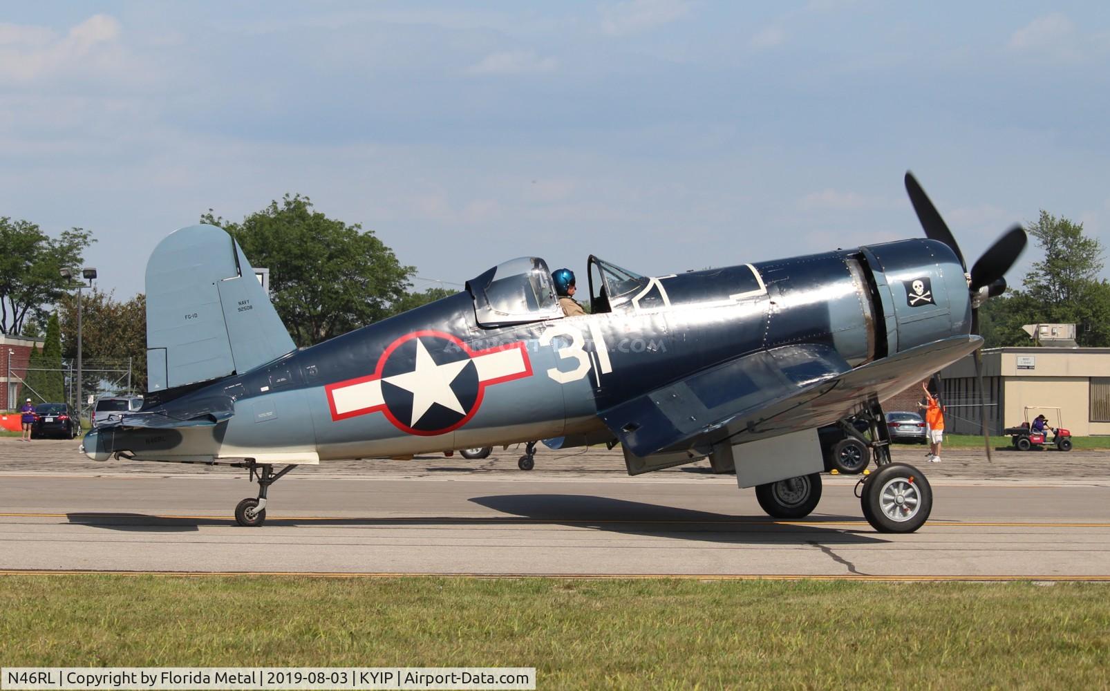 N46RL, 1945 Goodyear FG-1D Corsair C/N Not found (92508/N46RL), Thunder Over Michigan 2019