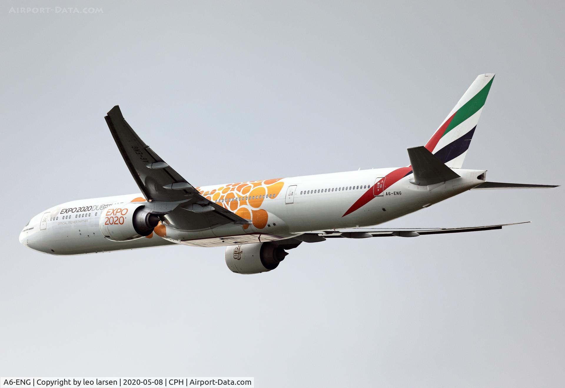 A6-ENG, 2012 Boeing 777-31H/ER C/N 35604, Copenhagen 8.5.2020