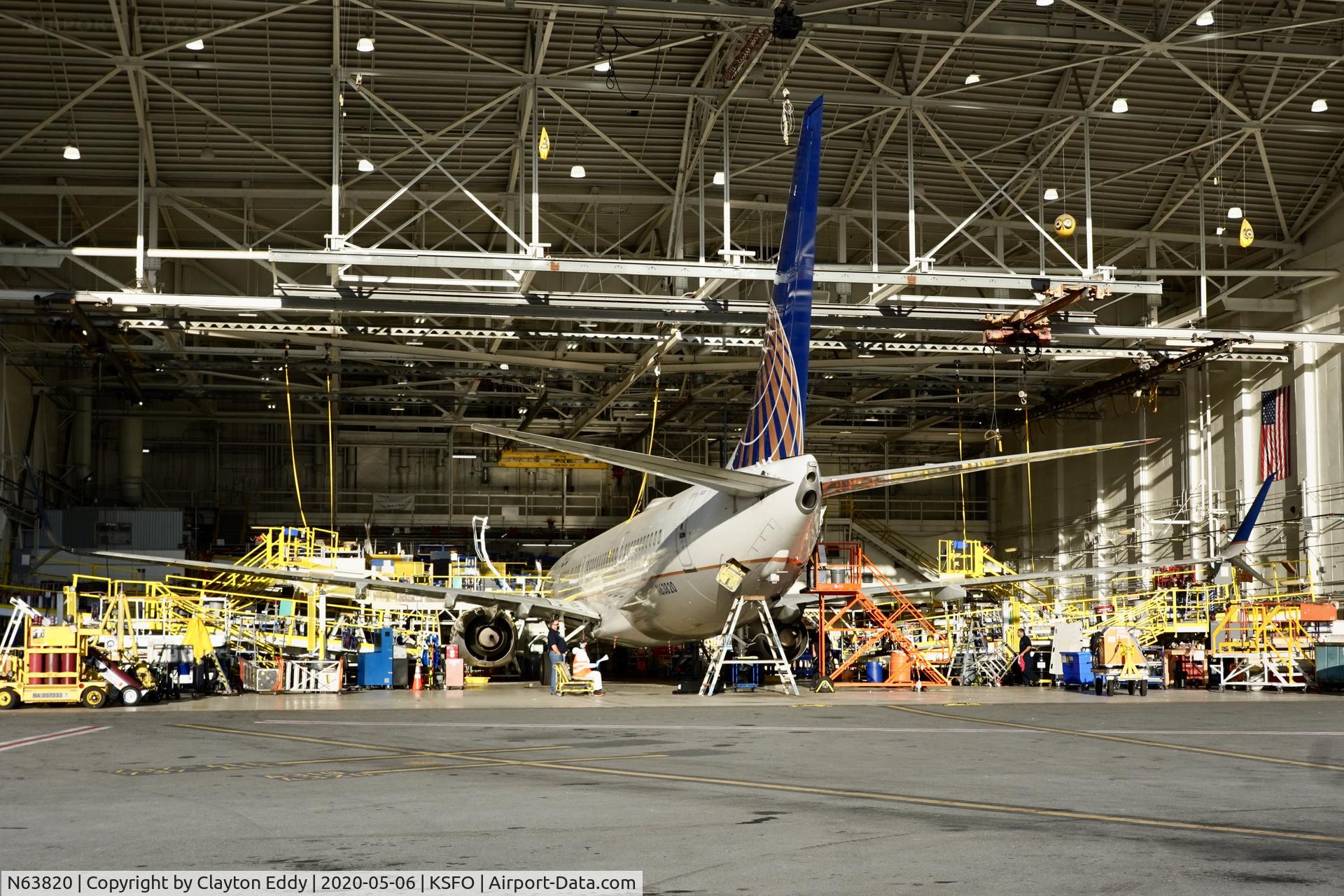 N63820, 2014 Boeing 737-924/ER C/N 43534, C Check SFO 2020.