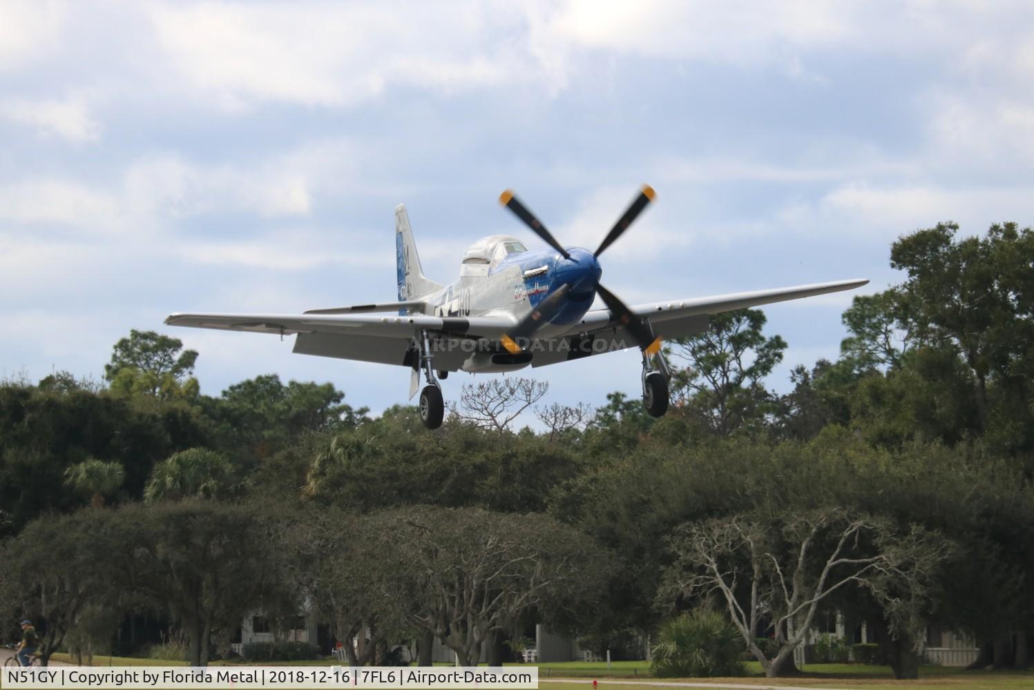 N51GY, 1946 North American F-51 C/N 44-73142, Spruce Creek 2018