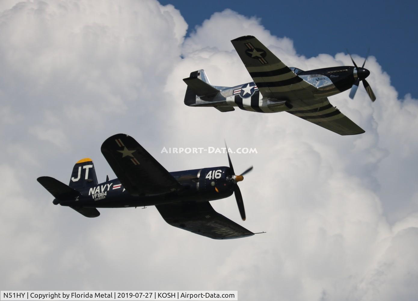 N51HY, 1944 North American P-51D Mustang C/N 124-48192, Air Venture 2019