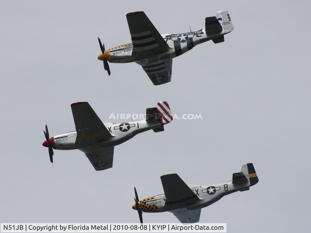 N51JB, 1944 North American P-51D Mustang C/N 122-39488, Thunder Over Michigan 2010