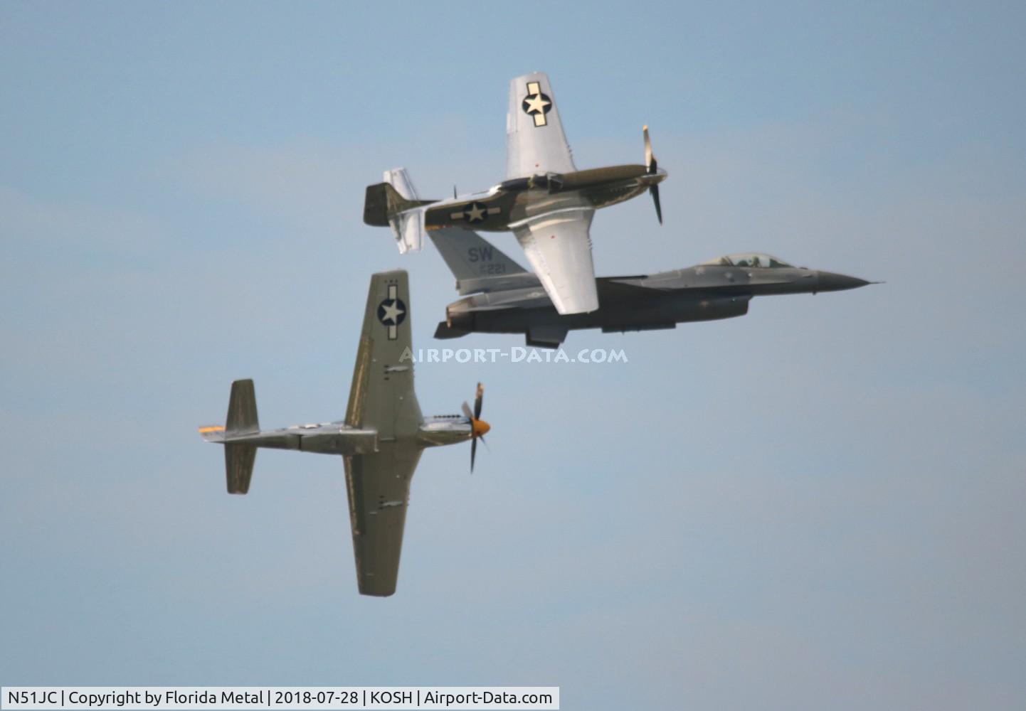 N51JC, 1944 North American P-51D Mustang C/N 122-38798, Air Venture 2018