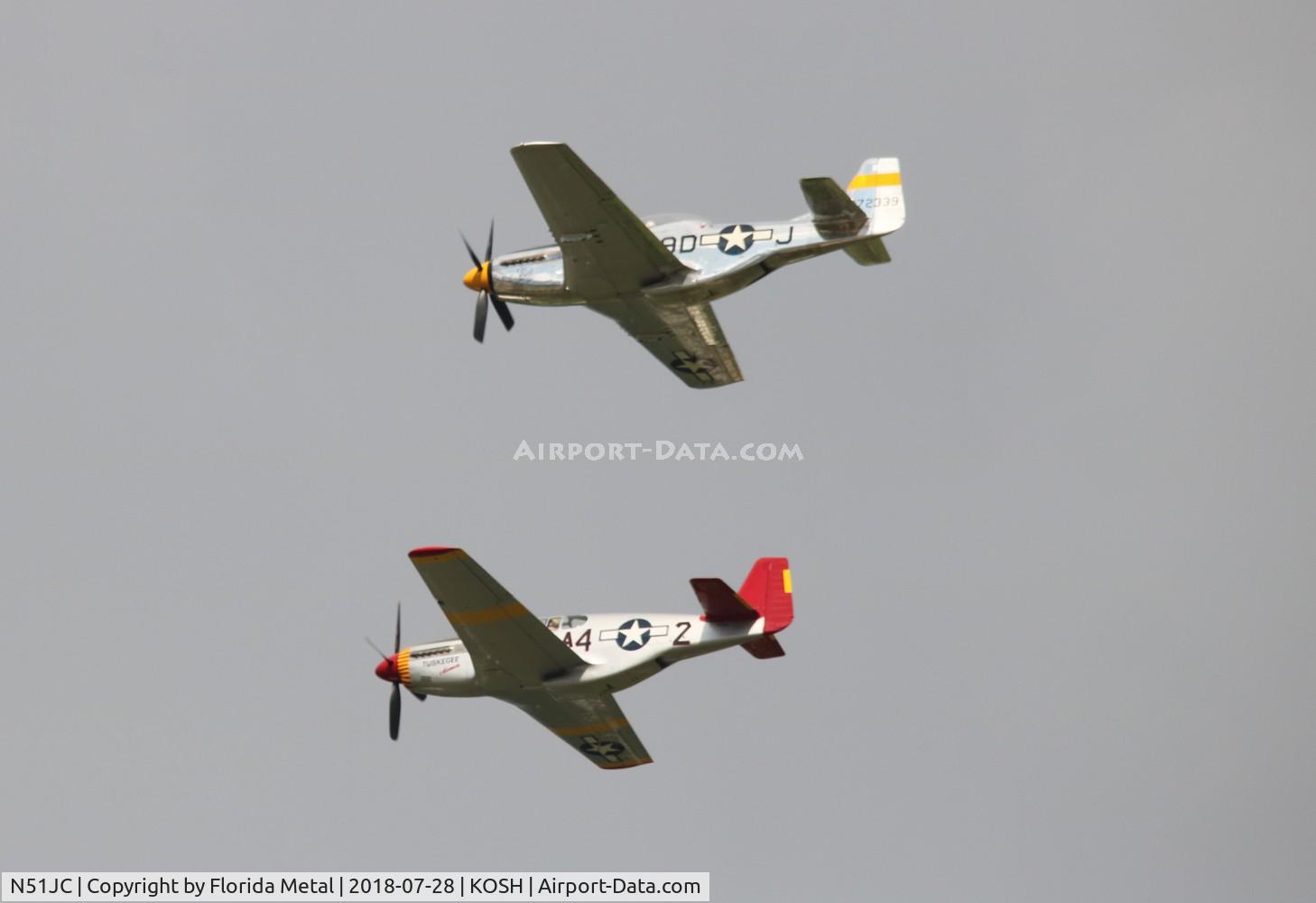 N51JC, 1944 North American P-51D Mustang C/N 122-38798, Air Venture 2018