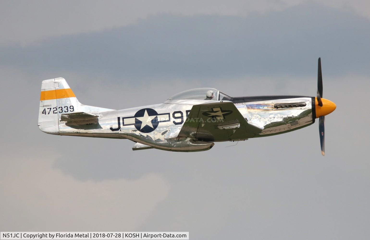N51JC, 1944 North American P-51D Mustang C/N 122-38798, Air Venture 2018