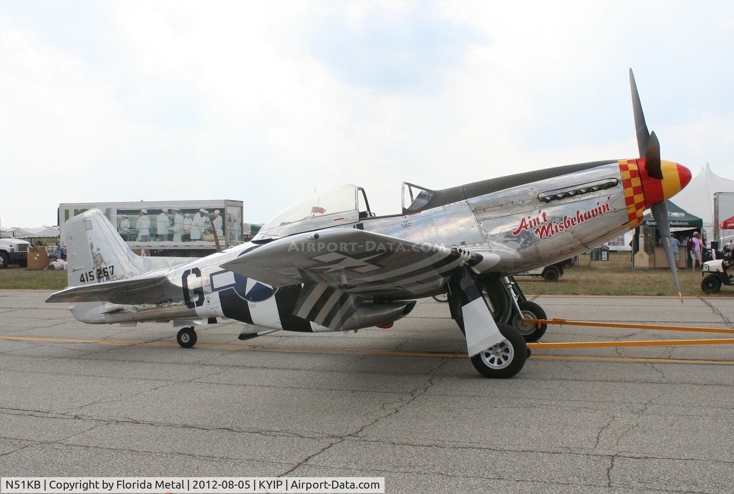 N51KB, 1961 North American F-51D Mustang C/N 44-74009, Thunder Over Michigan 2012