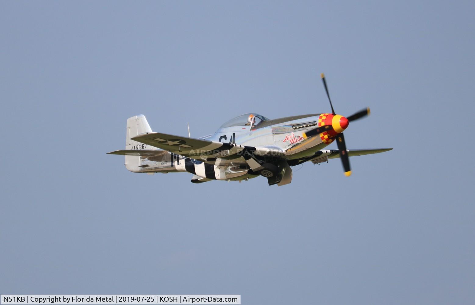 N51KB, 1961 North American F-51D Mustang C/N 44-74009, Air Venture 2019