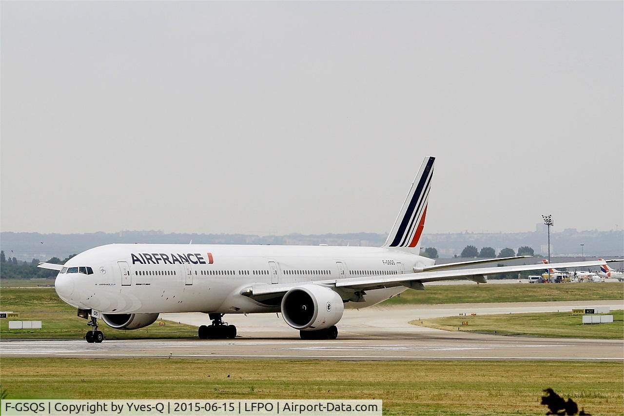F-GSQS, 2007 Boeing 777-328/ER C/N 32962, Boeing 777-328 (ER), Lining up Rwy 08, Paris-Orly Airport (LFPO-ORY)
