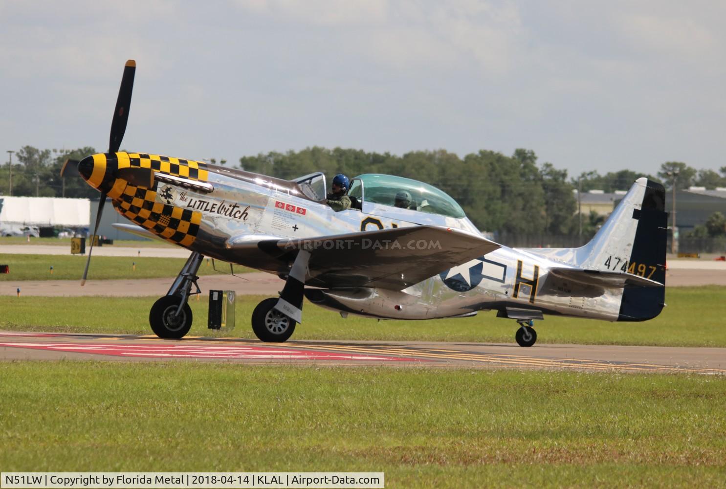 N51LW, 1962 North American P-51D Mustang C/N 122-41037, Sun N Fun 2018