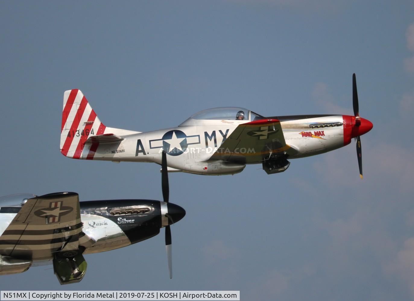 N51MX, 1944 North American F-51D Mustang C/N 45-11559, Air Venture 2019