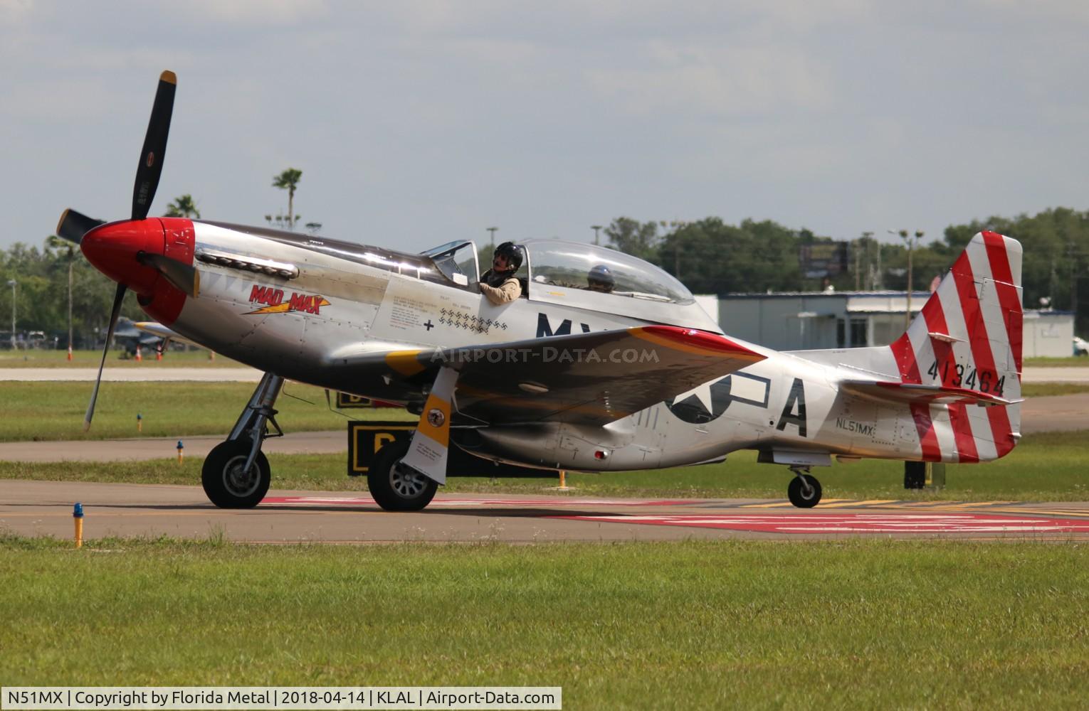 N51MX, 1944 North American F-51D Mustang C/N 45-11559, Sun N Fun 2018