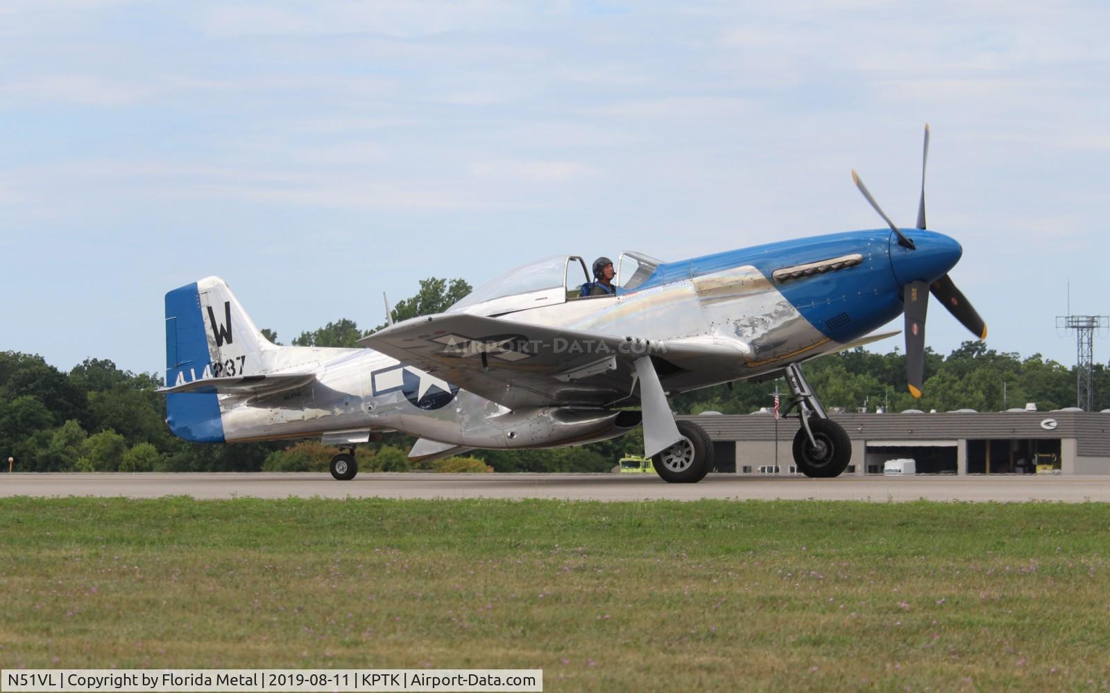 N51VL, 1944 North American F-51D Mustang C/N 122-40196, Pontiac 2019