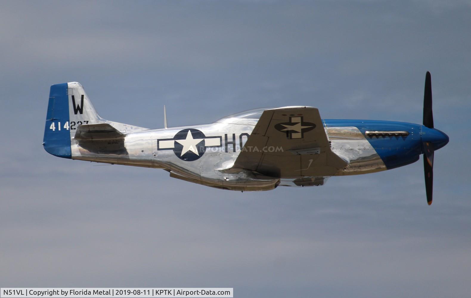 N51VL, 1944 North American F-51D Mustang C/N 122-40196, Pontiac 2019