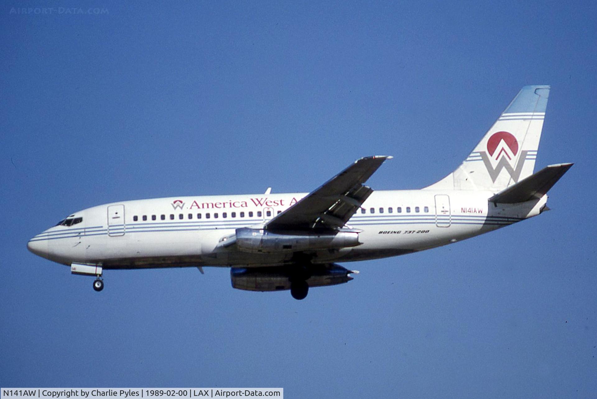 N141AW, 1980 Boeing 737-2M8 C/N 21955, Landing LAX sold and RR C-FIWJ