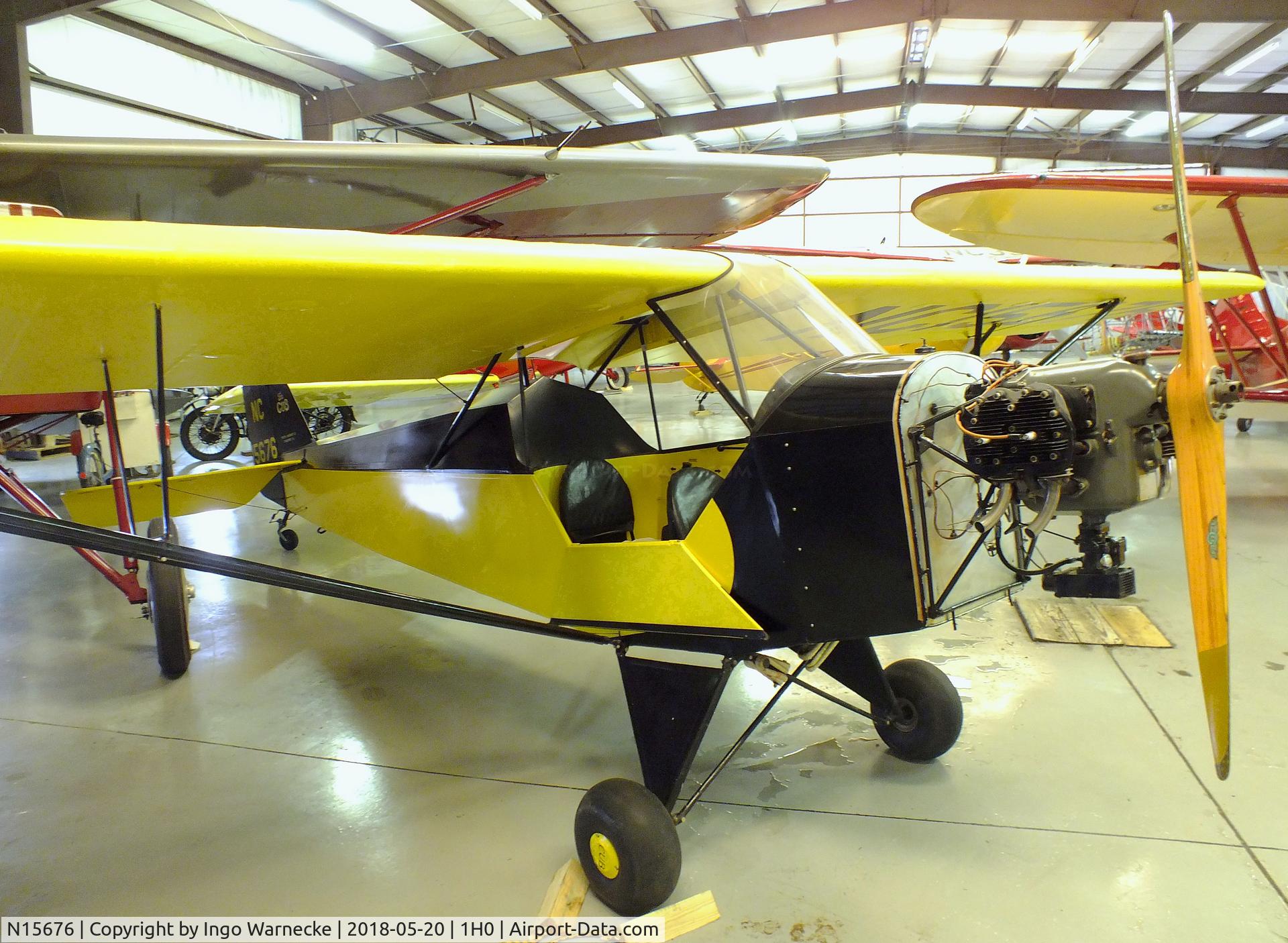 N15676, 1935 Piper E-2 C/N 341, Taylor (Piper) E-2 Cub at the Aircraft Restoration Museum at Creve Coeur airfield, Maryland Heights MO