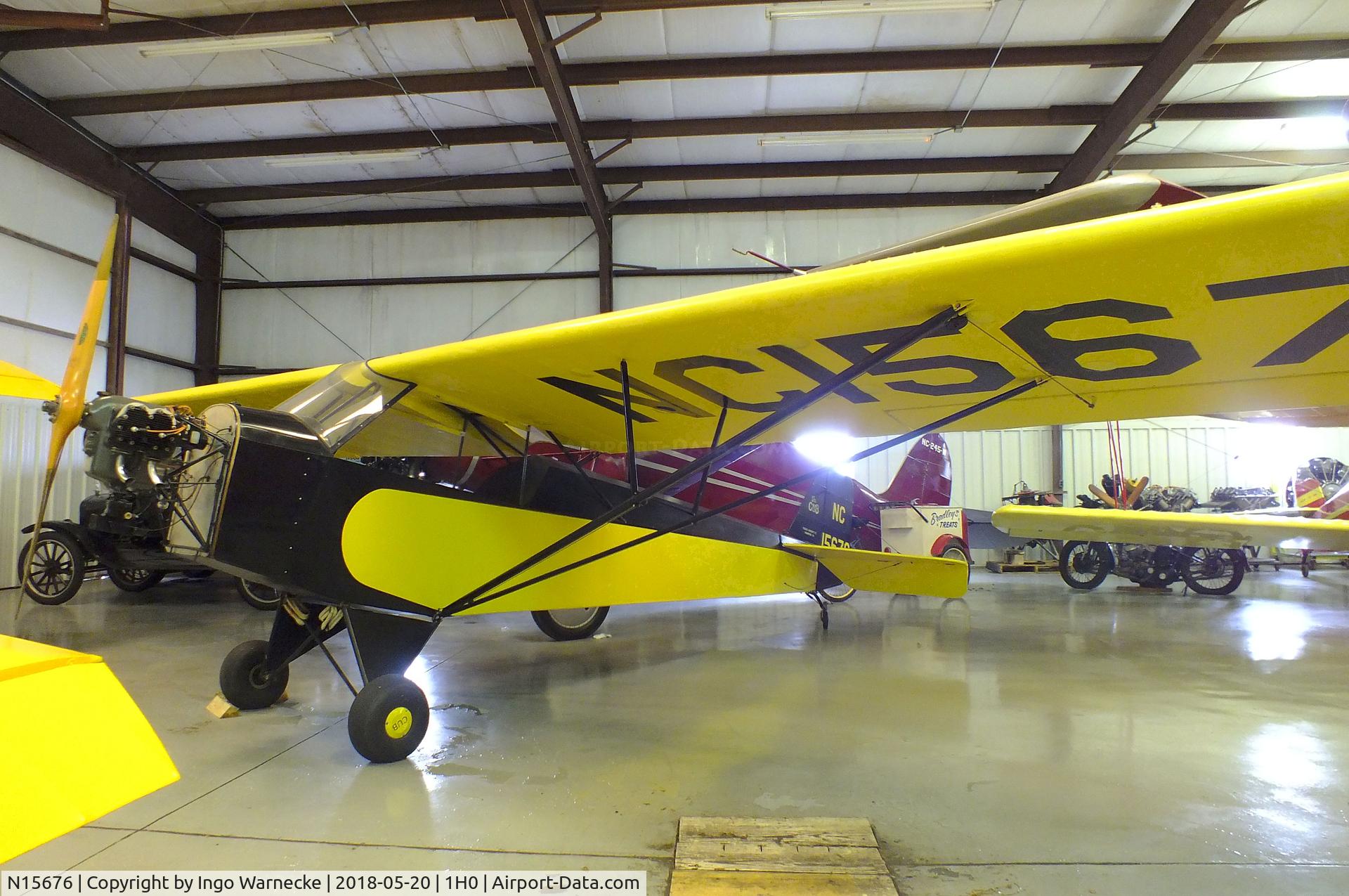 N15676, 1935 Piper E-2 C/N 341, Taylor (Piper) E-2 Cub at the Aircraft Restoration Museum at Creve Coeur airfield, Maryland Heights MO