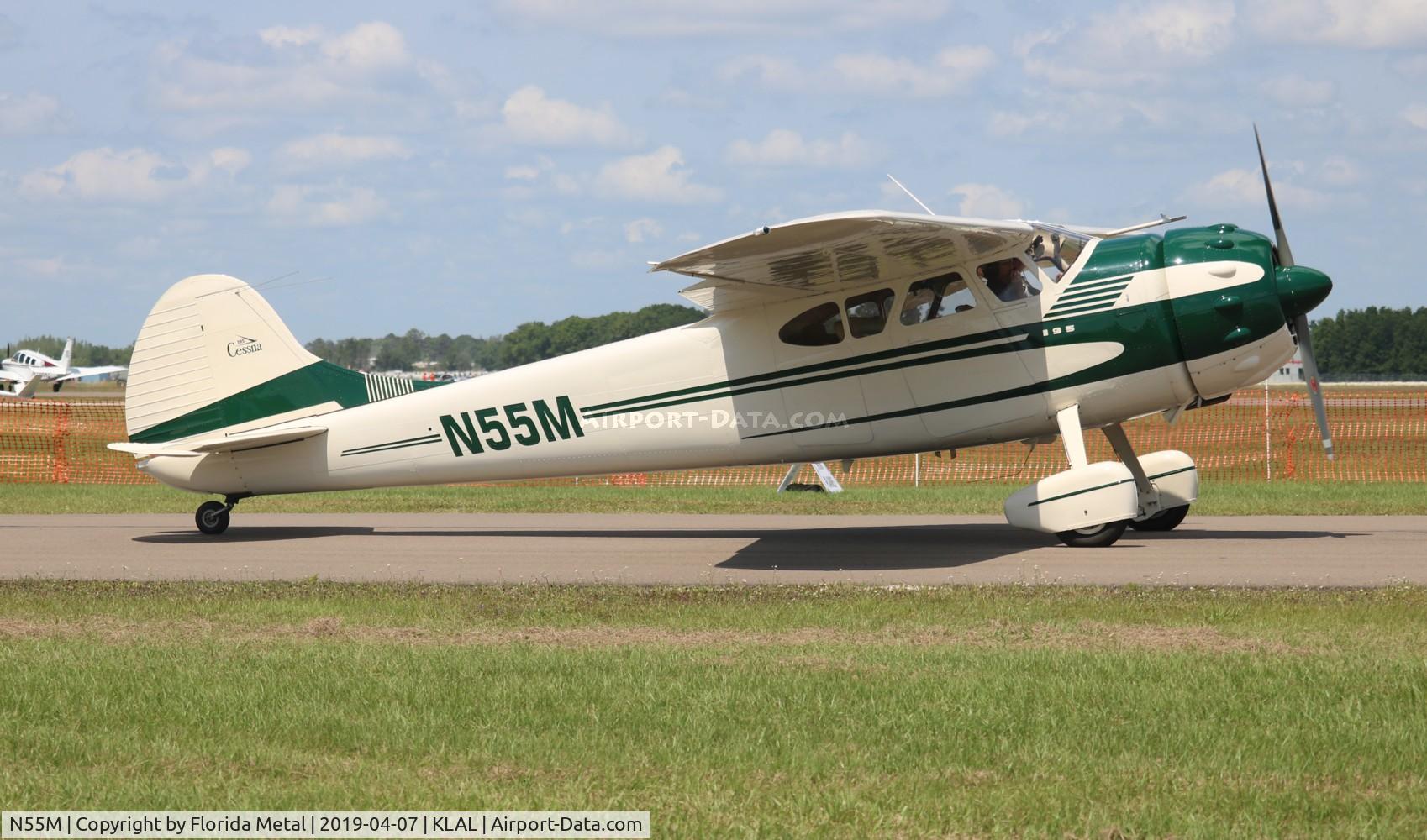 N55M, 1949 Cessna 195 C/N 7408, Sun N Fun 2019