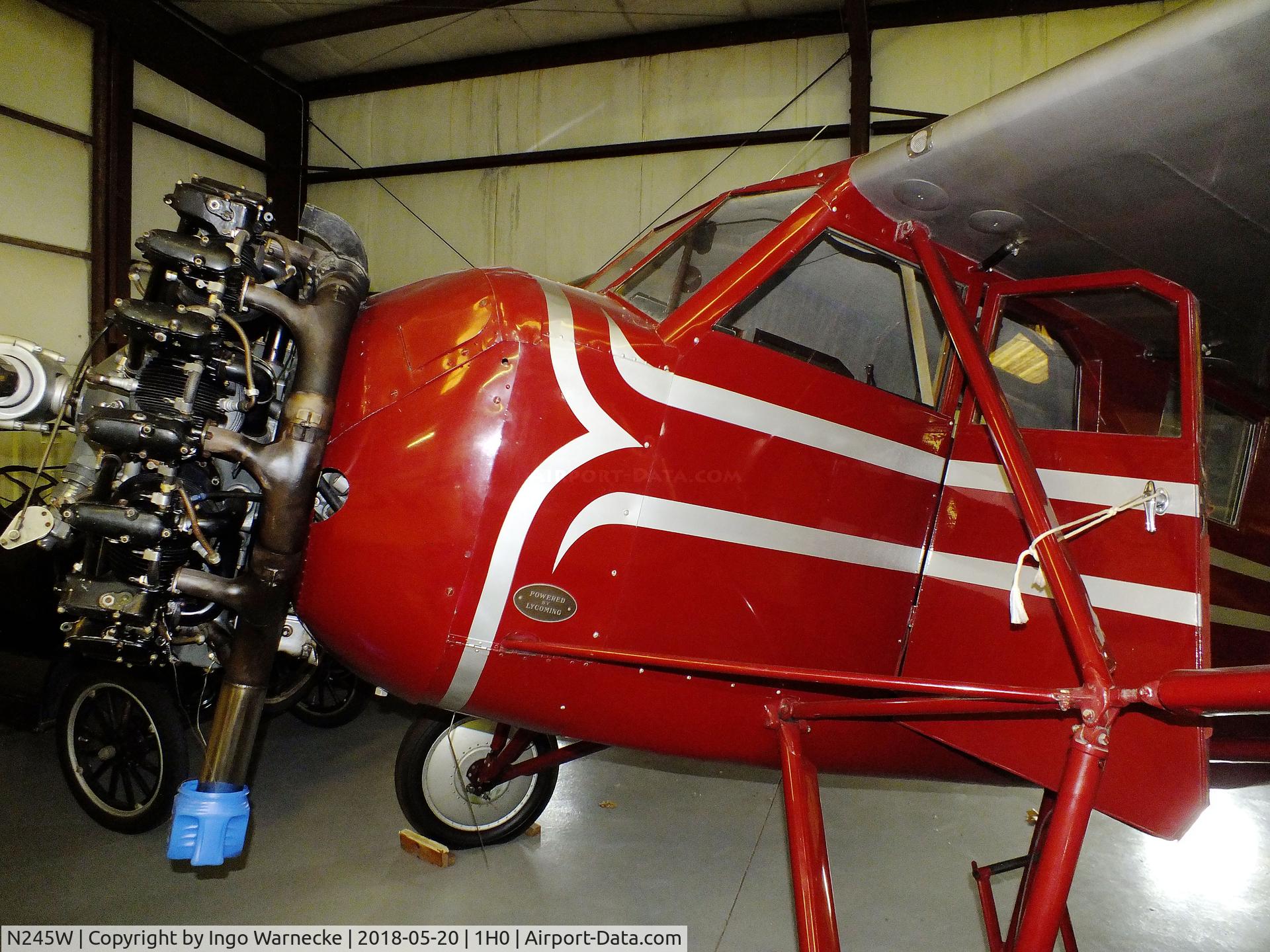 N245W, 1930 Stinson SM-8A Junior C/N 4064, Stinson SM-8A Junior at the Aircraft Restoration Museum at Creve Coeur airfield, Maryland Heights MO