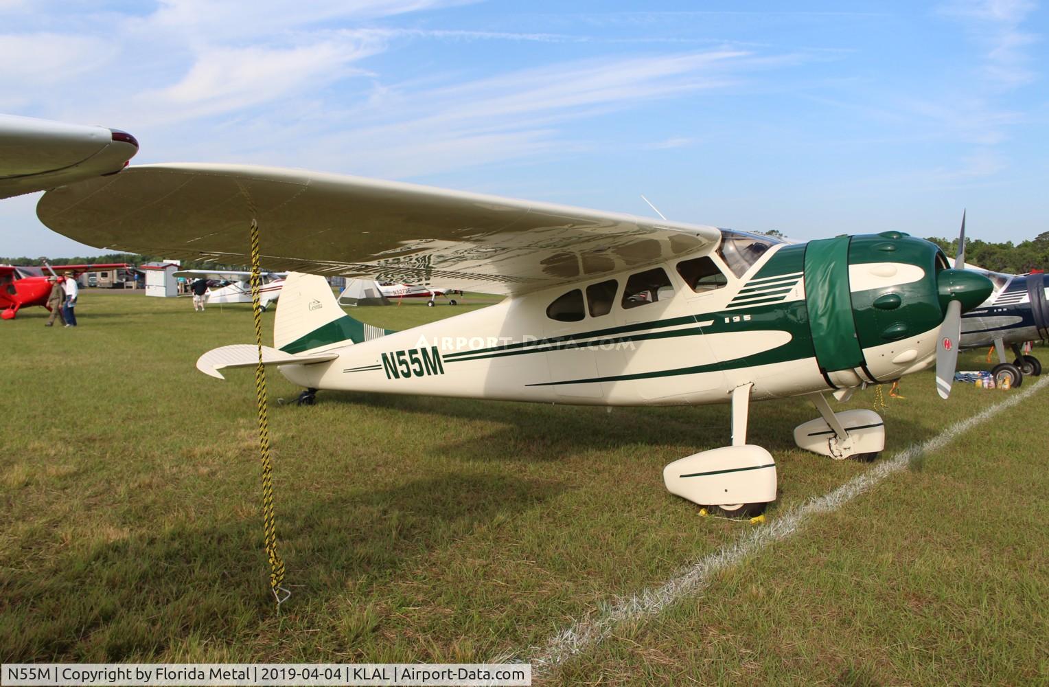 N55M, 1949 Cessna 195 C/N 7408, Sun N Fun 2019