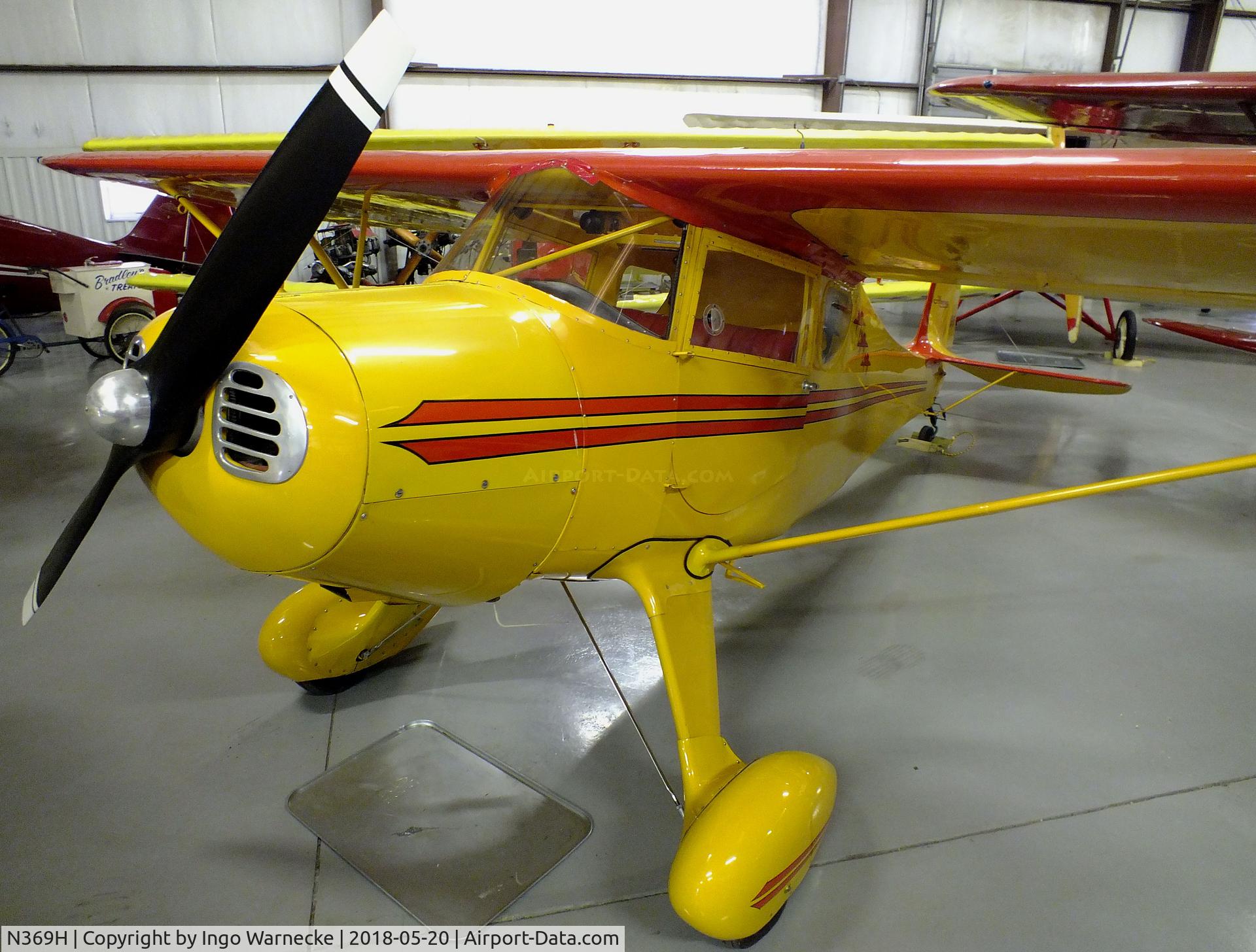 N369H, 1948 Monocoupe 90AL-115 C/N 863, Monocoupe 90 AL-115 at the Aircraft Restoration Museum at Creve Coeur airfield, Maryland Heights MO