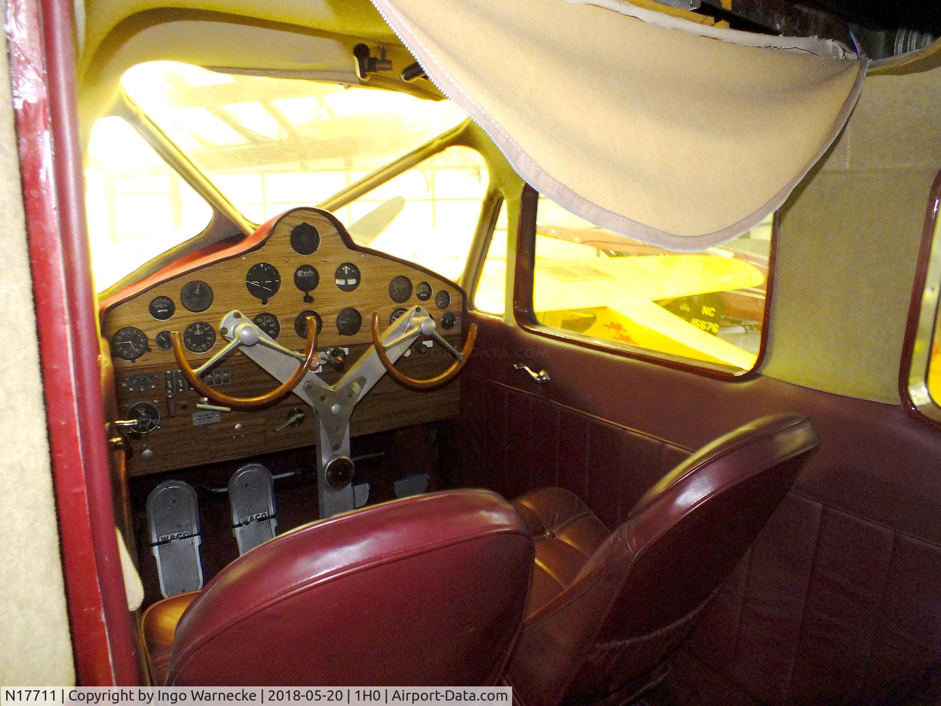 N17711, 1937 Waco ZGC-7 C/N 4555, Waco ZGC-7 engine at the Aircraft Restoration Museum at Creve Coeur airfield, Maryland Heights MO  #c