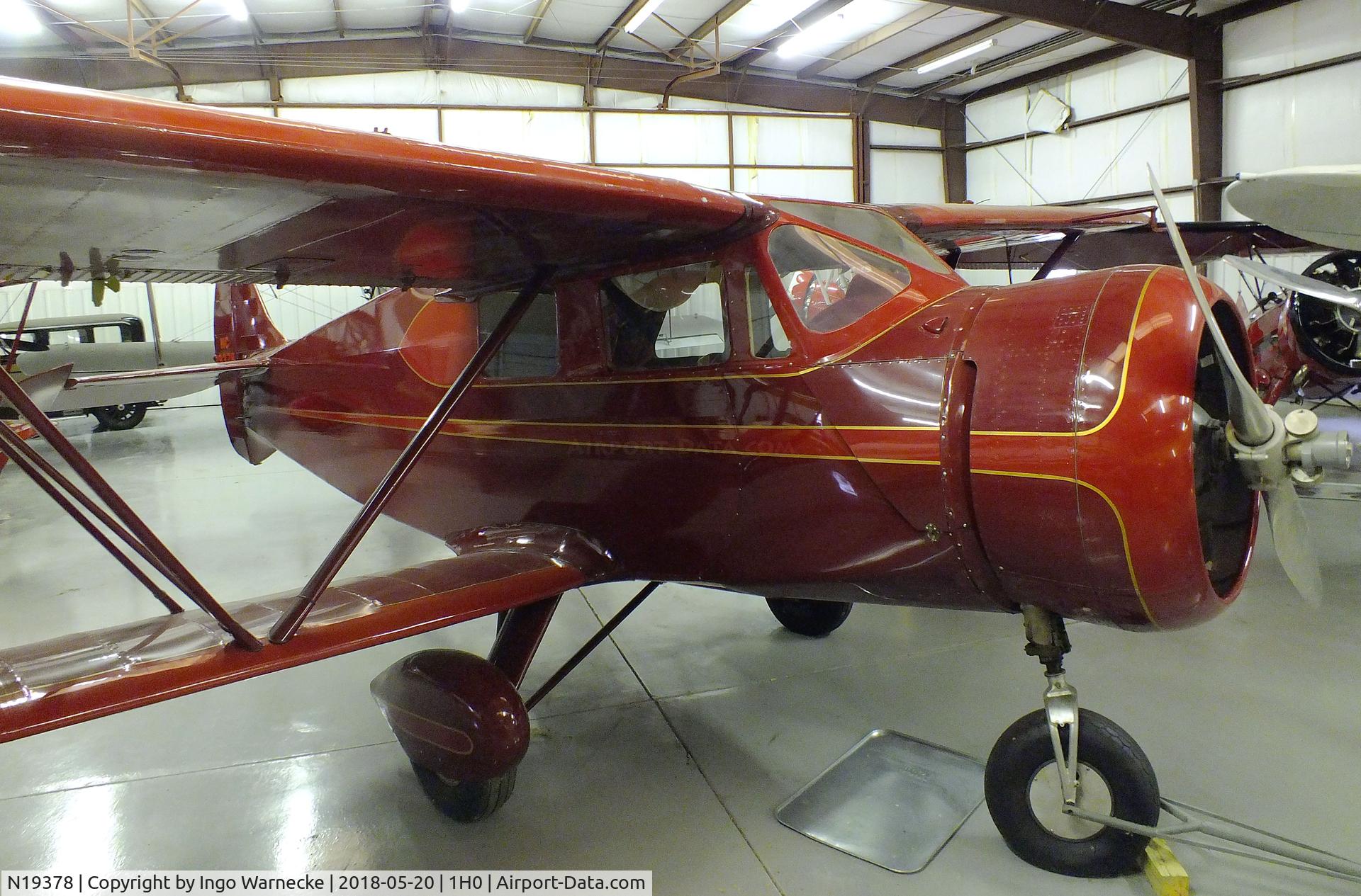 N19378, 1938 Waco AVN-8 C/N 5111, Waco AVN-8 at the Aircraft Restoration Museum at Creve Coeur airfield, Maryland Heights MO