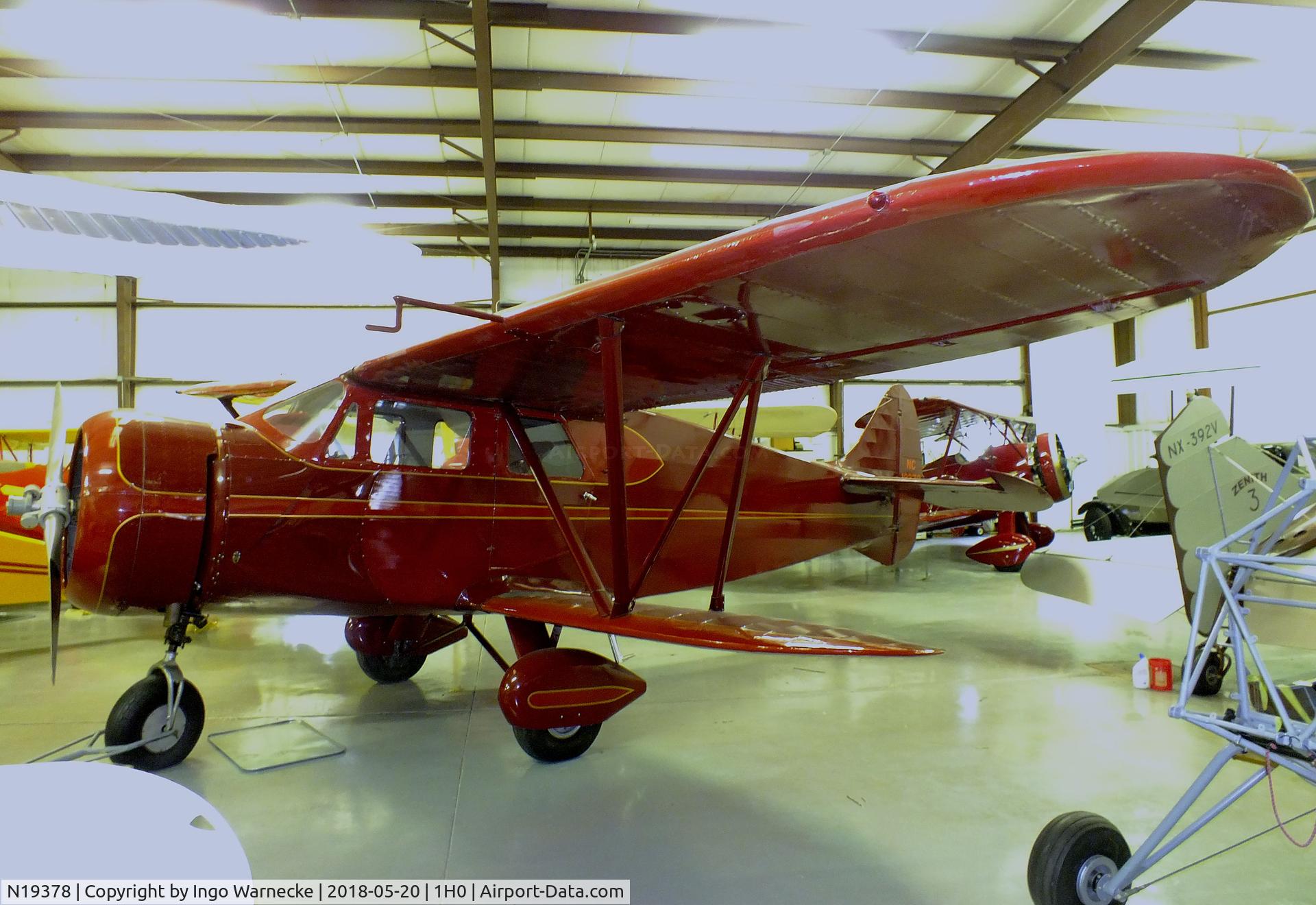 N19378, 1938 Waco AVN-8 C/N 5111, Waco AVN-8 at the Aircraft Restoration Museum at Creve Coeur airfield, Maryland Heights MO