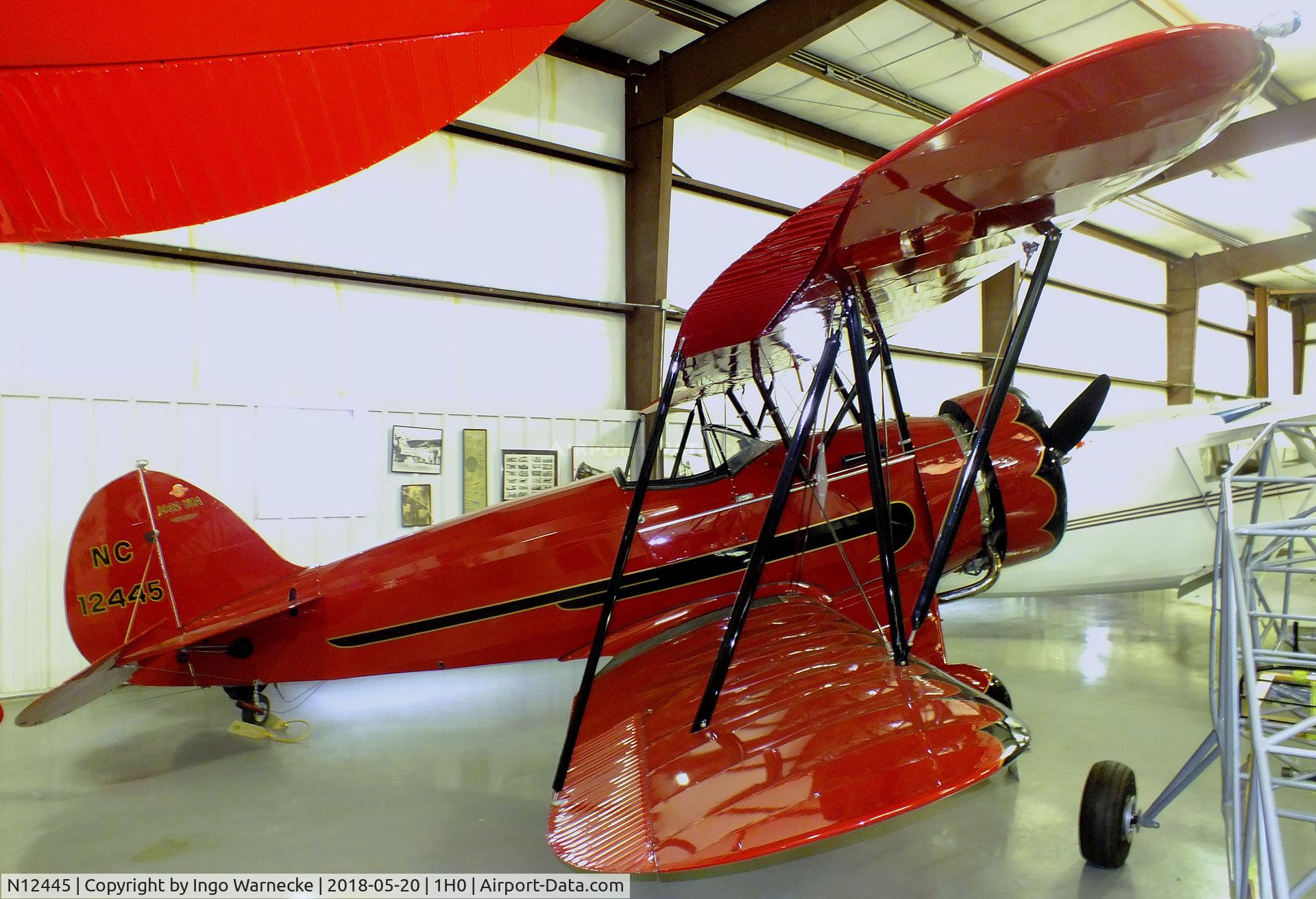 N12445, 1932 Waco PBA C/N 3598, Waco PBA at the Aircraft Restoration Museum at Creve Coeur airfield, Maryland Heights MO