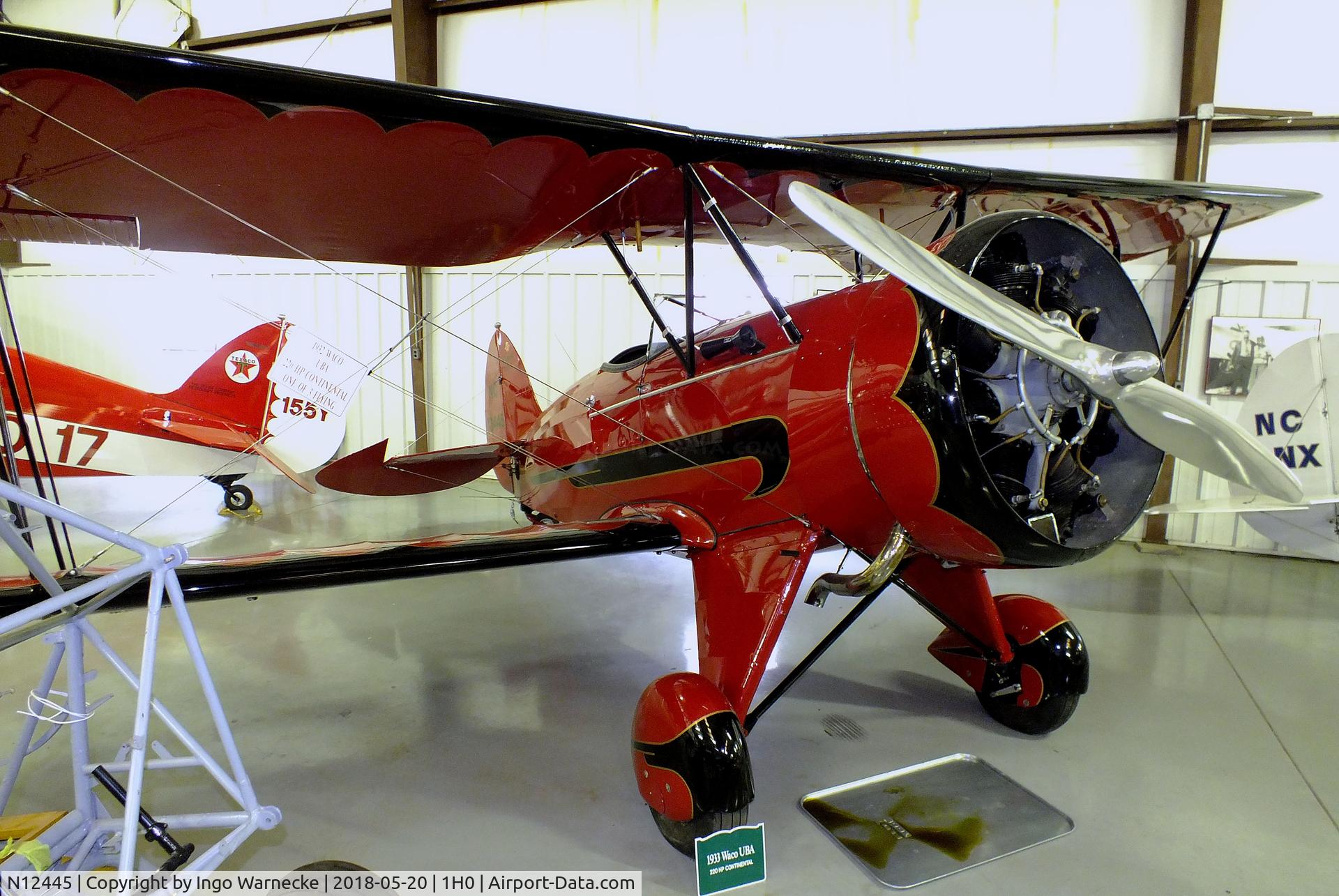 N12445, 1932 Waco PBA C/N 3598, Waco PBA at the Aircraft Restoration Museum at Creve Coeur airfield, Maryland Heights MO