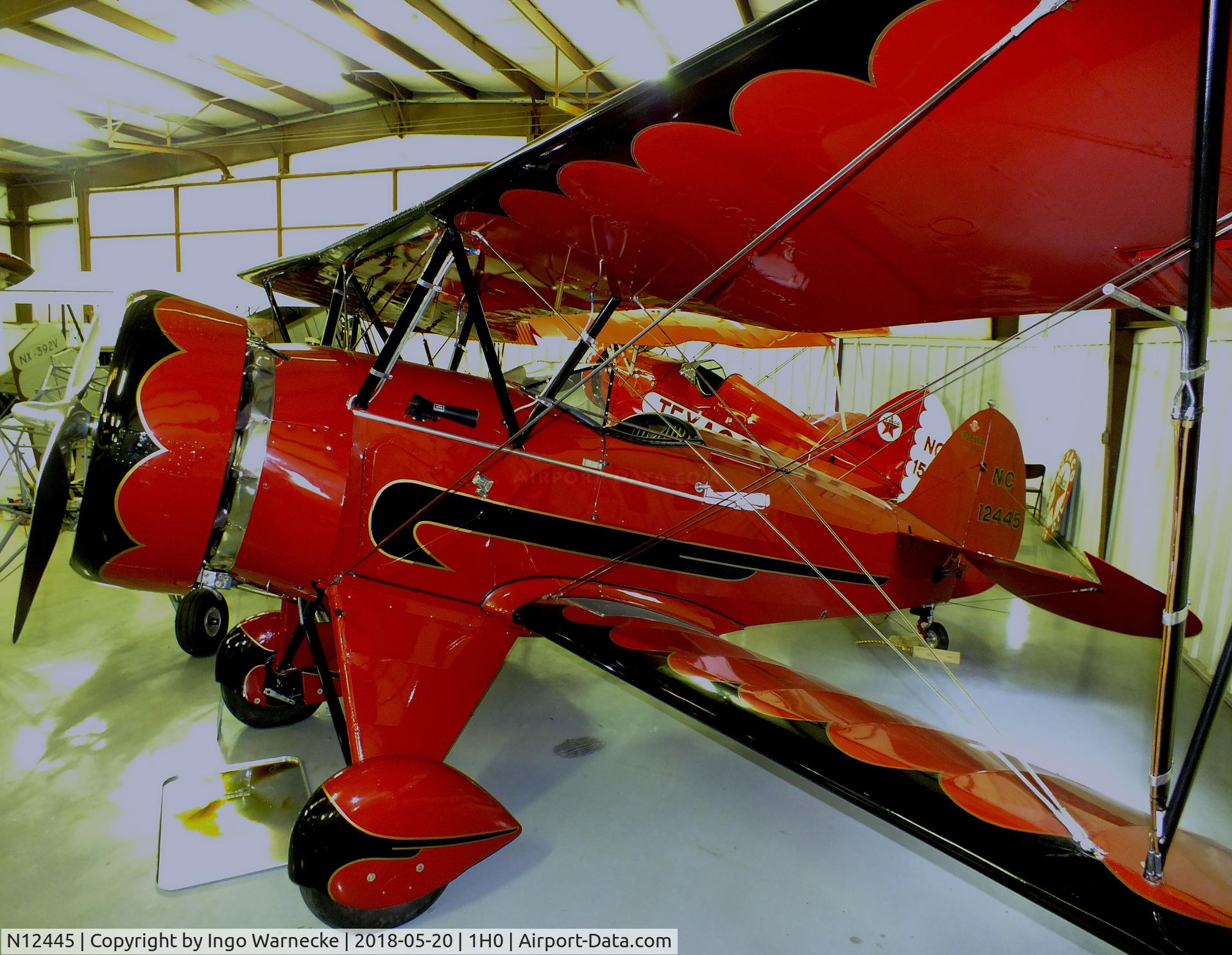 N12445, 1932 Waco PBA C/N 3598, Waco PBA at the Aircraft Restoration Museum at Creve Coeur airfield, Maryland Heights MO