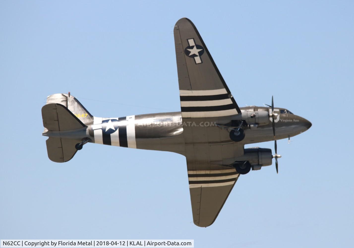 N62CC, 1943 Douglas DC-3C (C-47A-DL) C/N 13798, Sun N Fun 2018