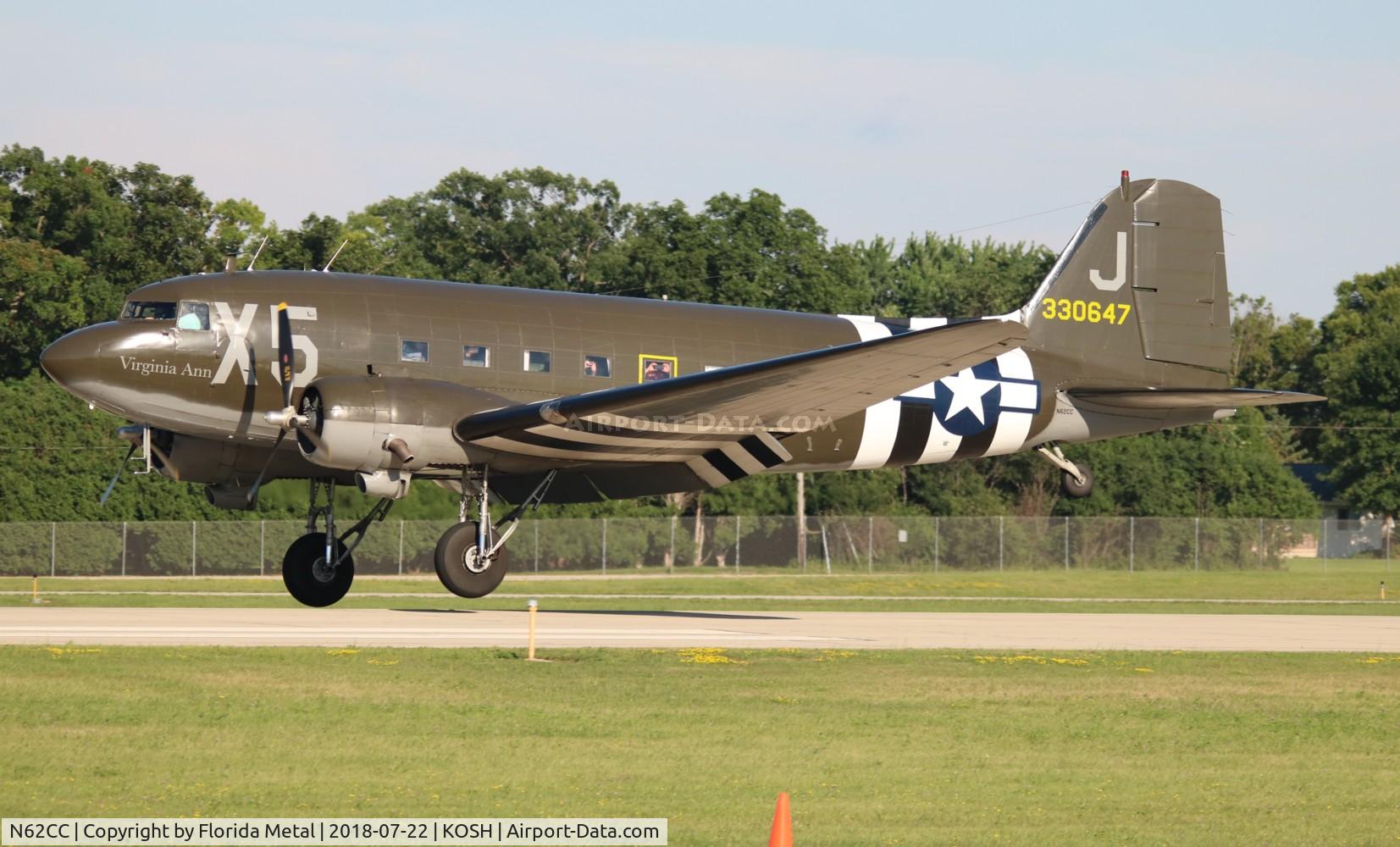 N62CC, 1943 Douglas DC-3C (C-47A-DL) C/N 13798, OSH 2018