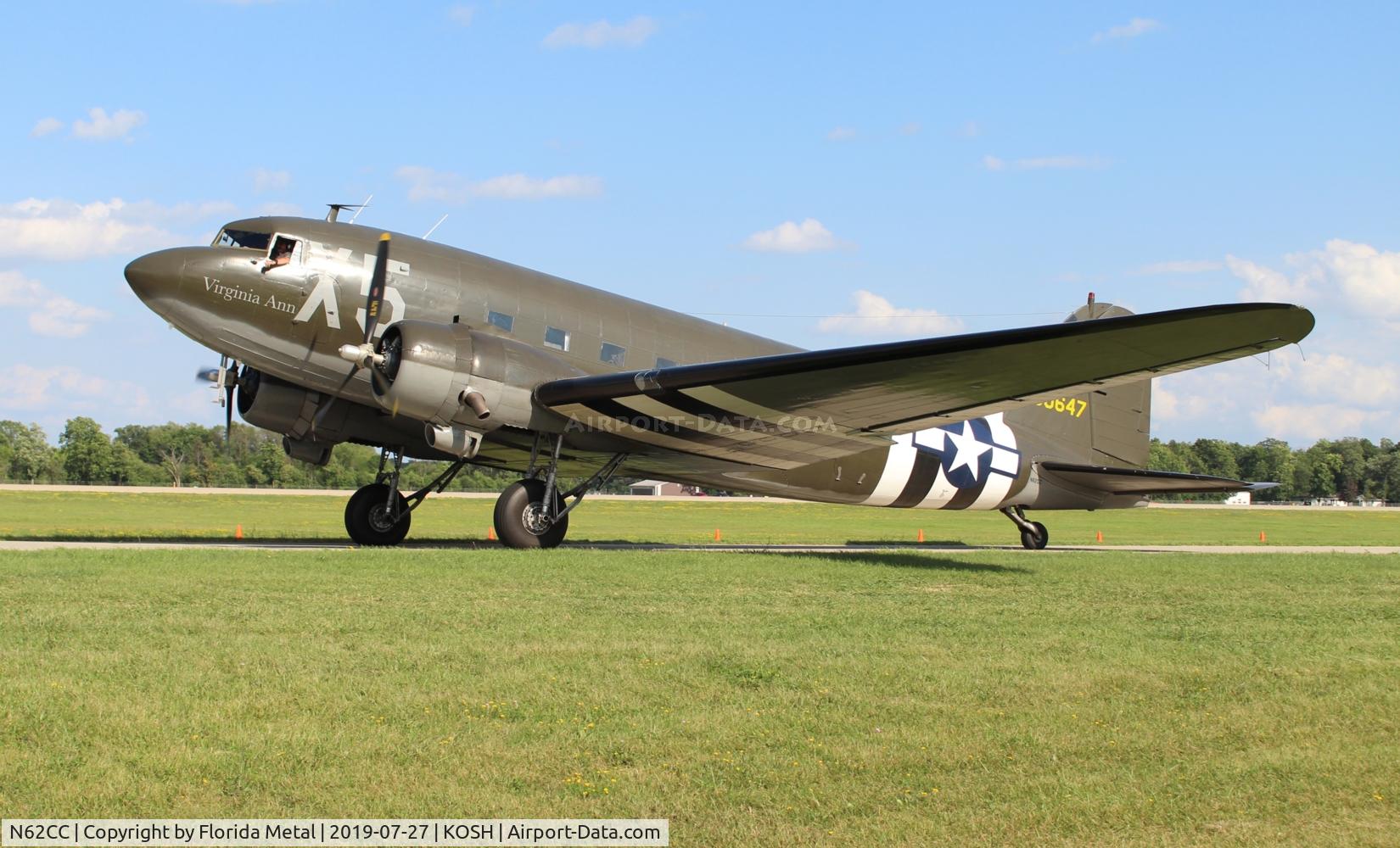 N62CC, 1943 Douglas DC-3C (C-47A-DL) C/N 13798, OSH 2019