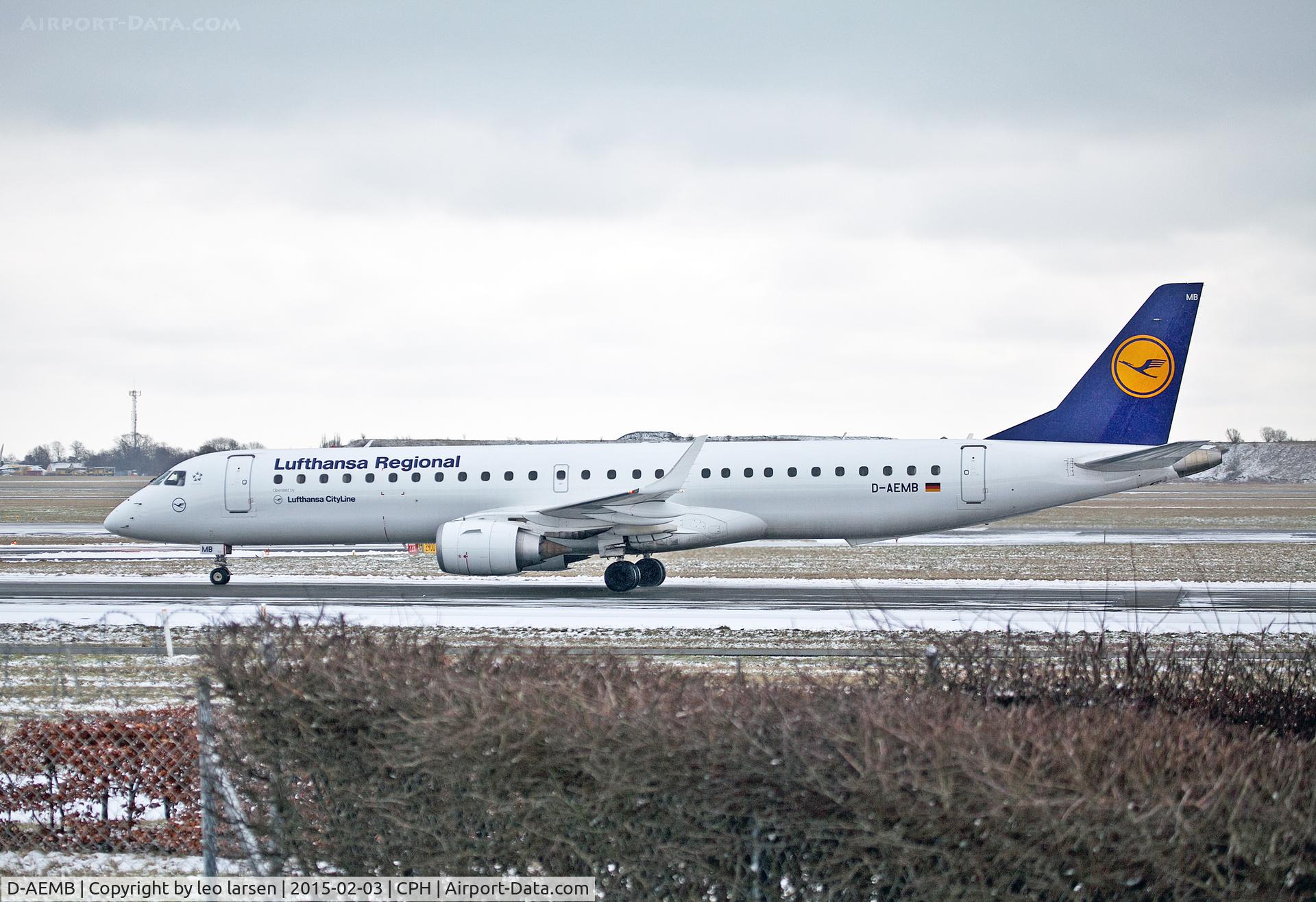 D-AEMB, 2009 Embraer 195LR (ERJ-190-200LR) C/N 19000297, Copenhagen 3.2.2015