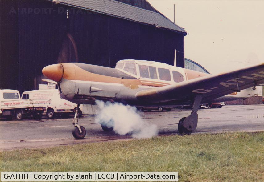 G-ATHH, 1948 Nord 1101 Noralpha C/N 162, At Barton, circa 1983, first start after a lengthy period of inactivity due to an undercarriage problem. With a sale agreed but conditional on a ferry flight, a validation flight was needed before the ferry flight was approved.